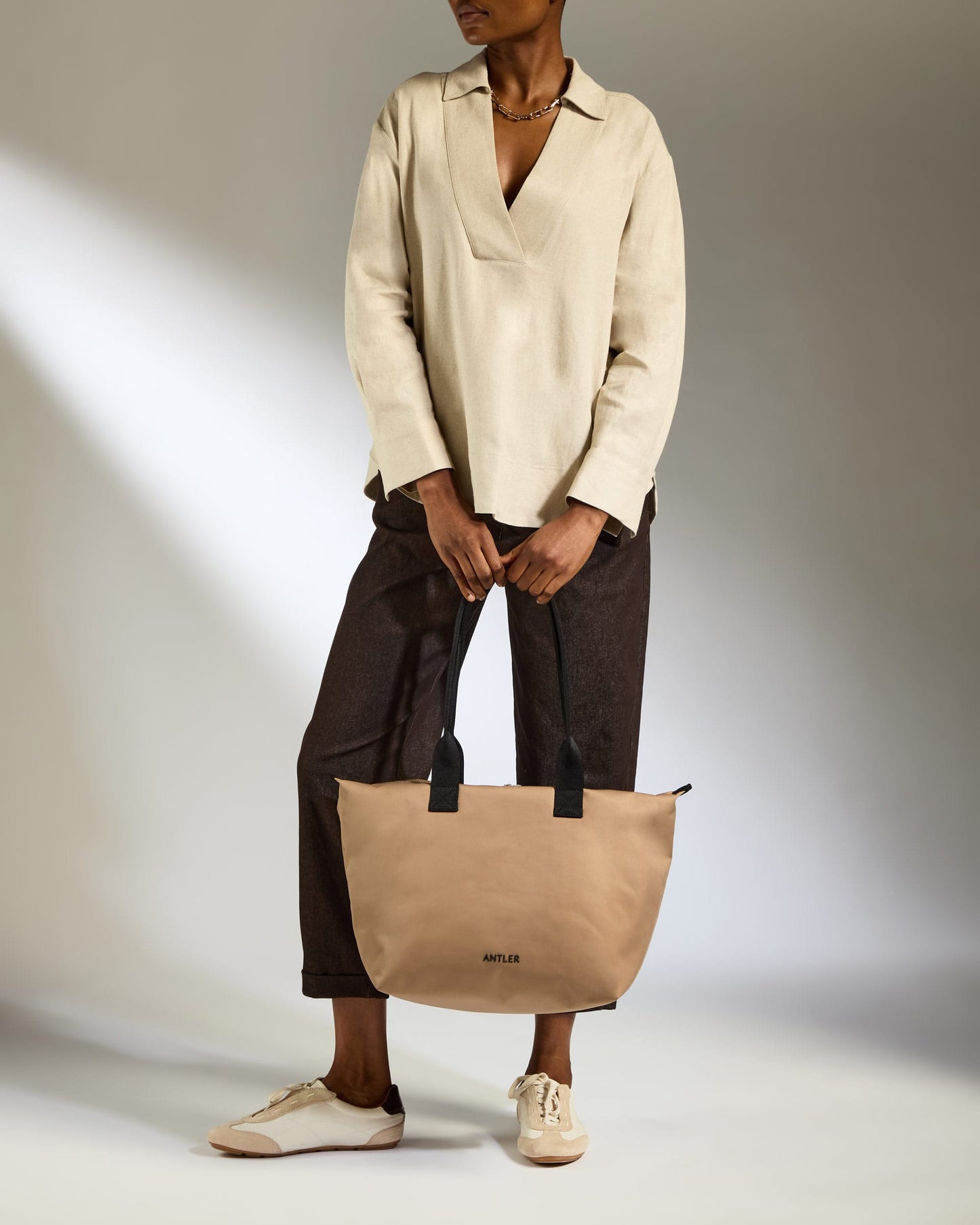 Antler Luggage -  Icon Flat Pack Tote Bag in Sand - Tote Bag Icon Flat Pack Tote Bag in Sand | Travel & Work Bags and Accessories
