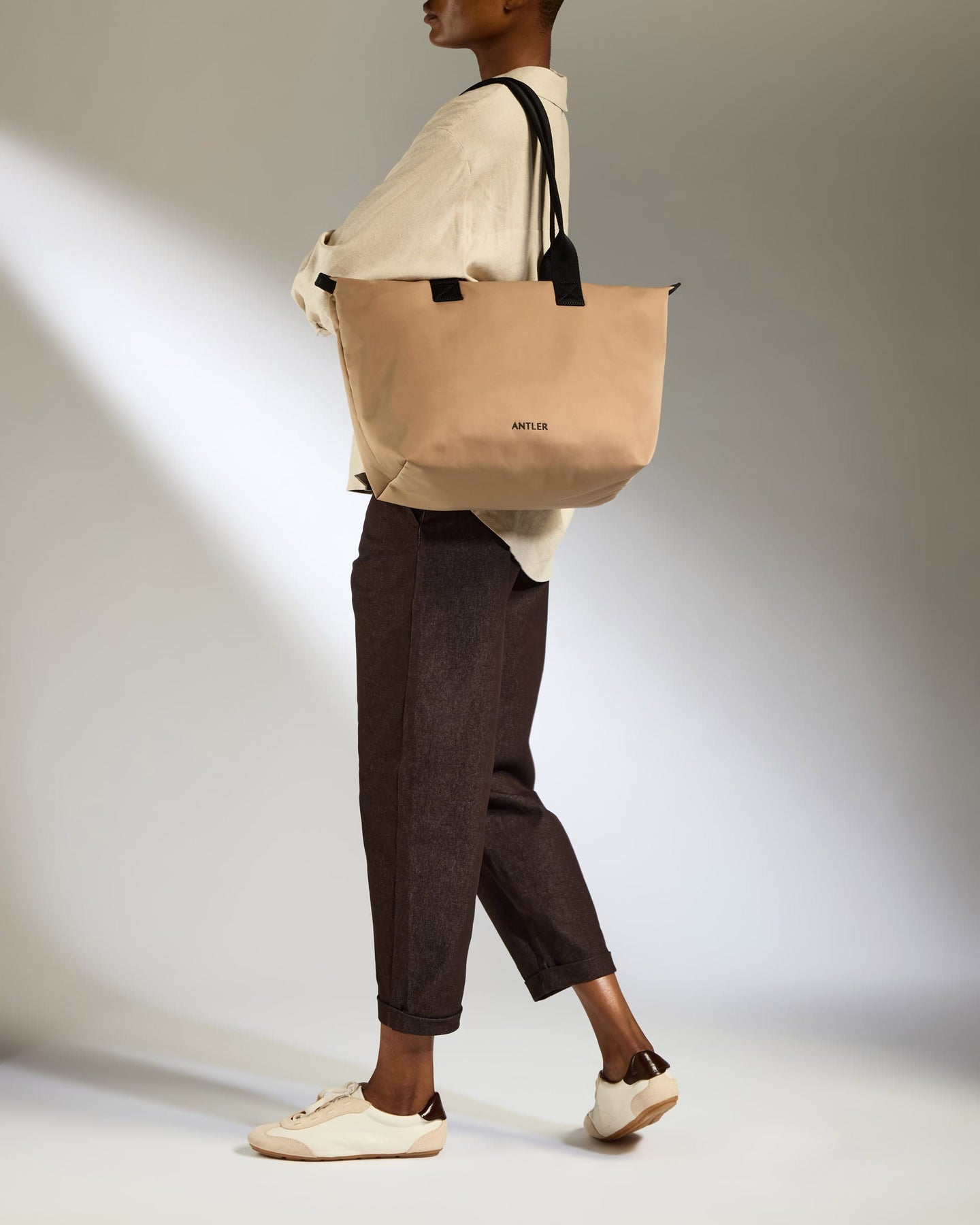Antler Luggage -  Icon Flat Pack Tote Bag in Sand - Tote Bag Icon Flat Pack Tote Bag in Sand | Travel & Work Bags and Accessories