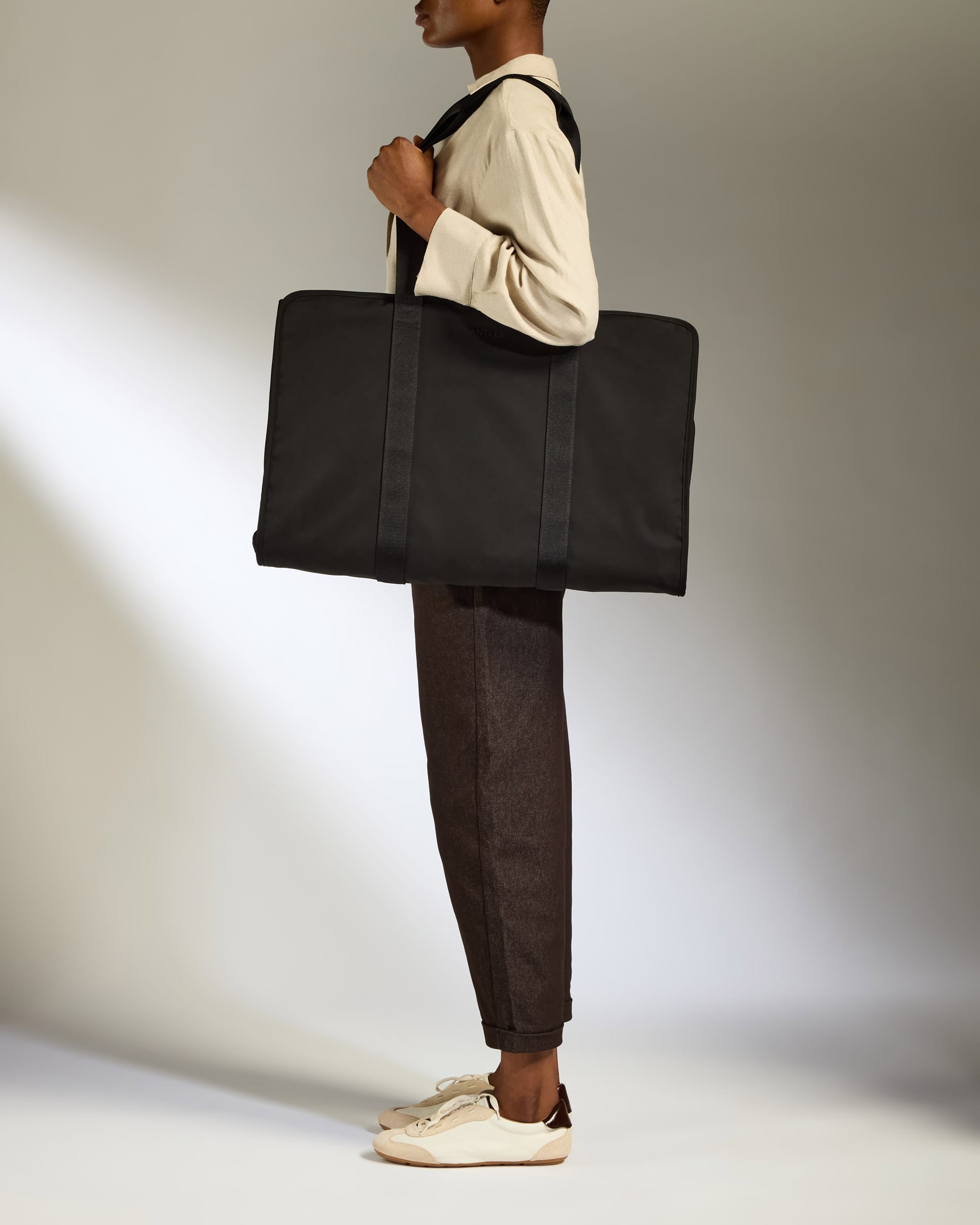 Antler Luggage -  Icon Garment Carrier in Black - Garment Cover Icon Garment Carrier Bag in Black | Travel & Lifestyle Holdall Duffel Bags 