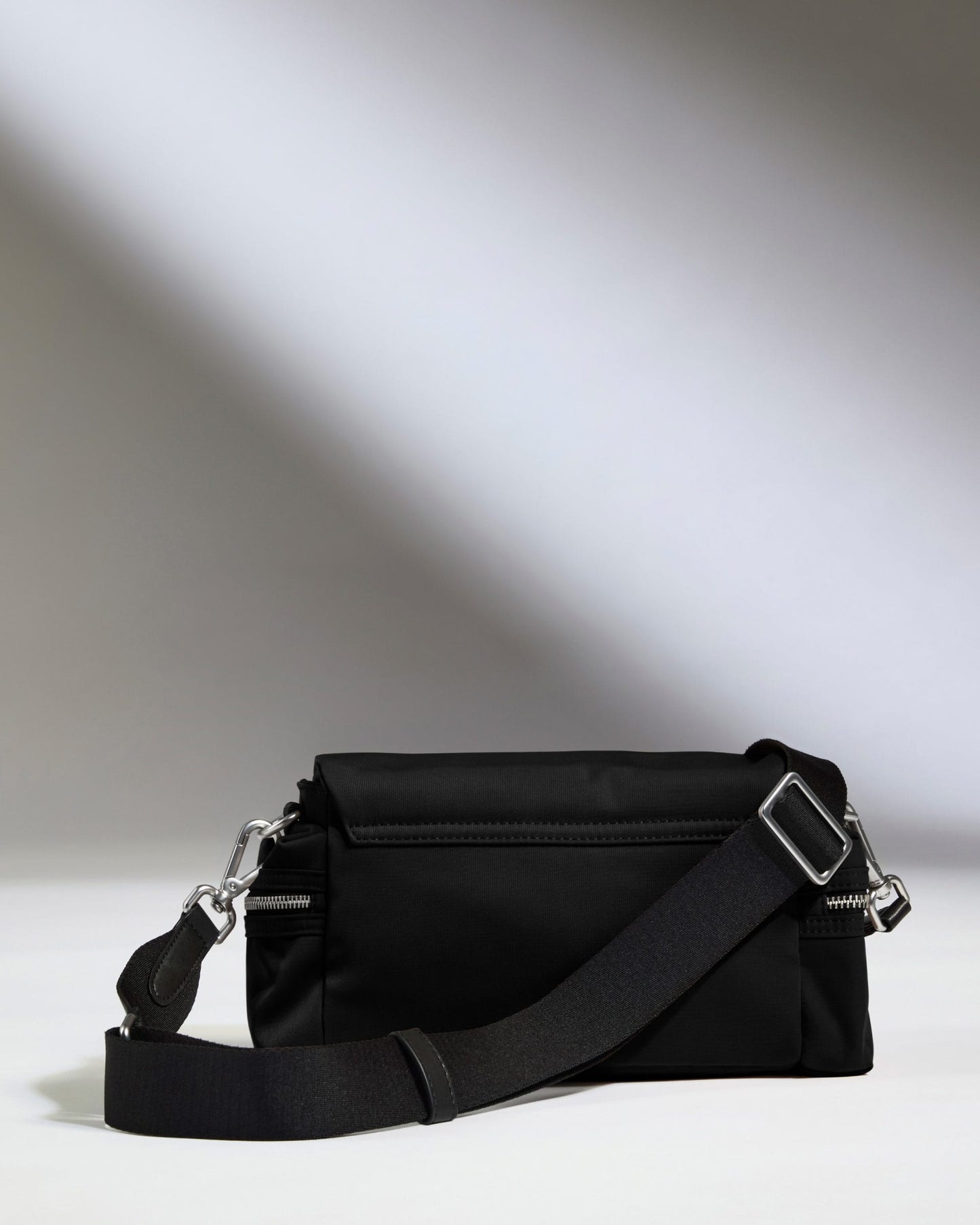 Antler Luggage -  Icon Mini Messenger in Black - Cross Body Bag Icon Mini Messenger in Black | Travel Bag | Canvas & Leather Bag