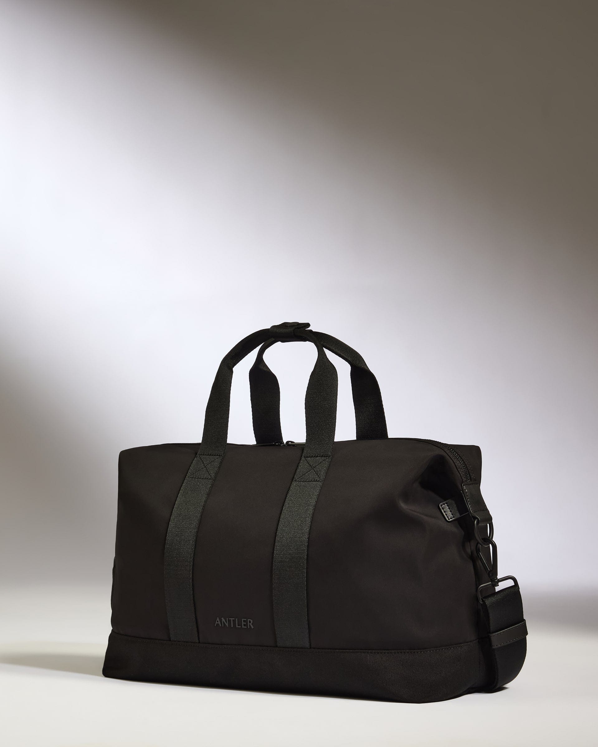 Antler Luggage -  Icon Overnight Bag in Black - Overnight Bag Icon Overnight Bag in Black | Weekend Bags & Overnight Travel Bags
