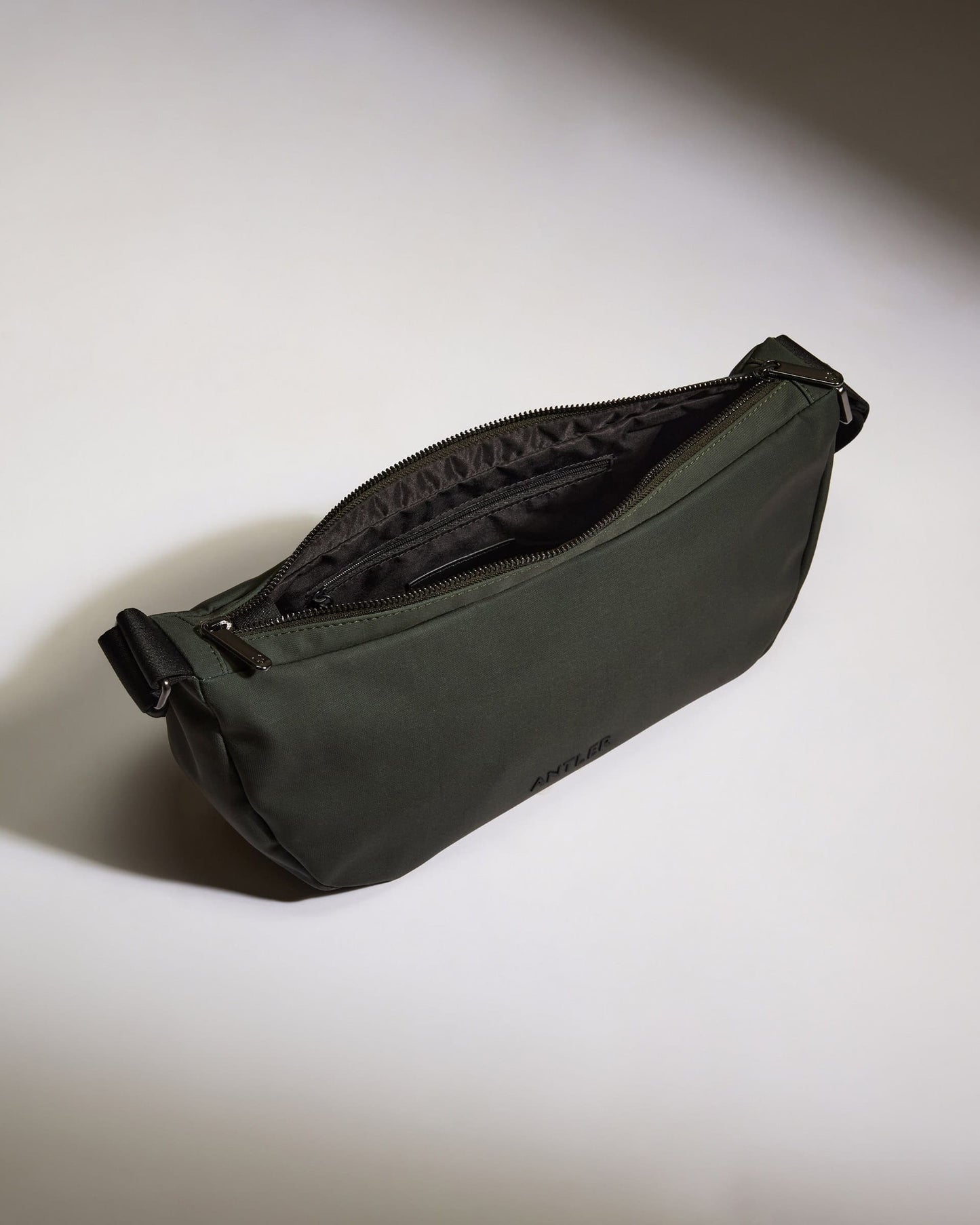 Antler Luggage -  Icon Slingbag in Dark Khaki - Cross Body Bag Icon Slingbag in Green | Crossbody Travel Bag & Accessories