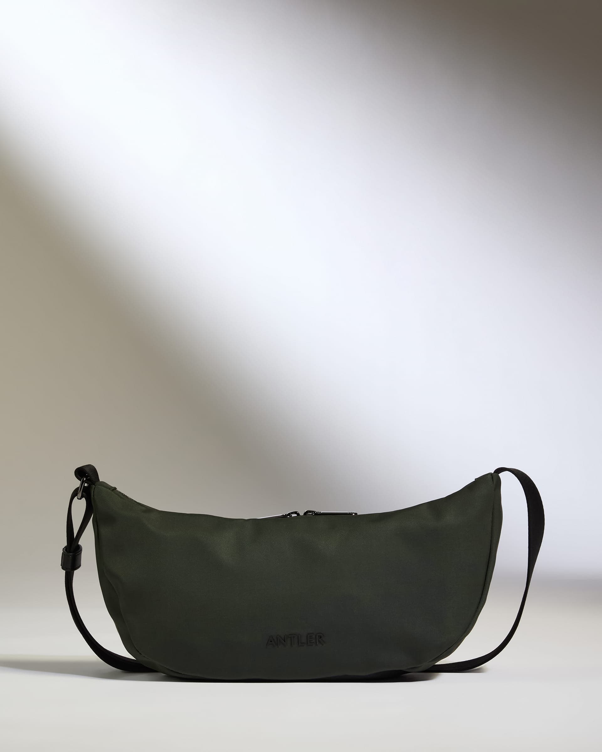 Antler Luggage -  Icon Slingbag in Dark Khaki - Cross Body Bag Icon Slingbag in Green | Crossbody Travel Bag & Accessories