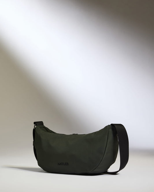 Antler Luggage -  Icon Slingbag in Dark Khaki - Cross Body Bag Icon Slingbag in Green | Crossbody Travel Bag & Accessories