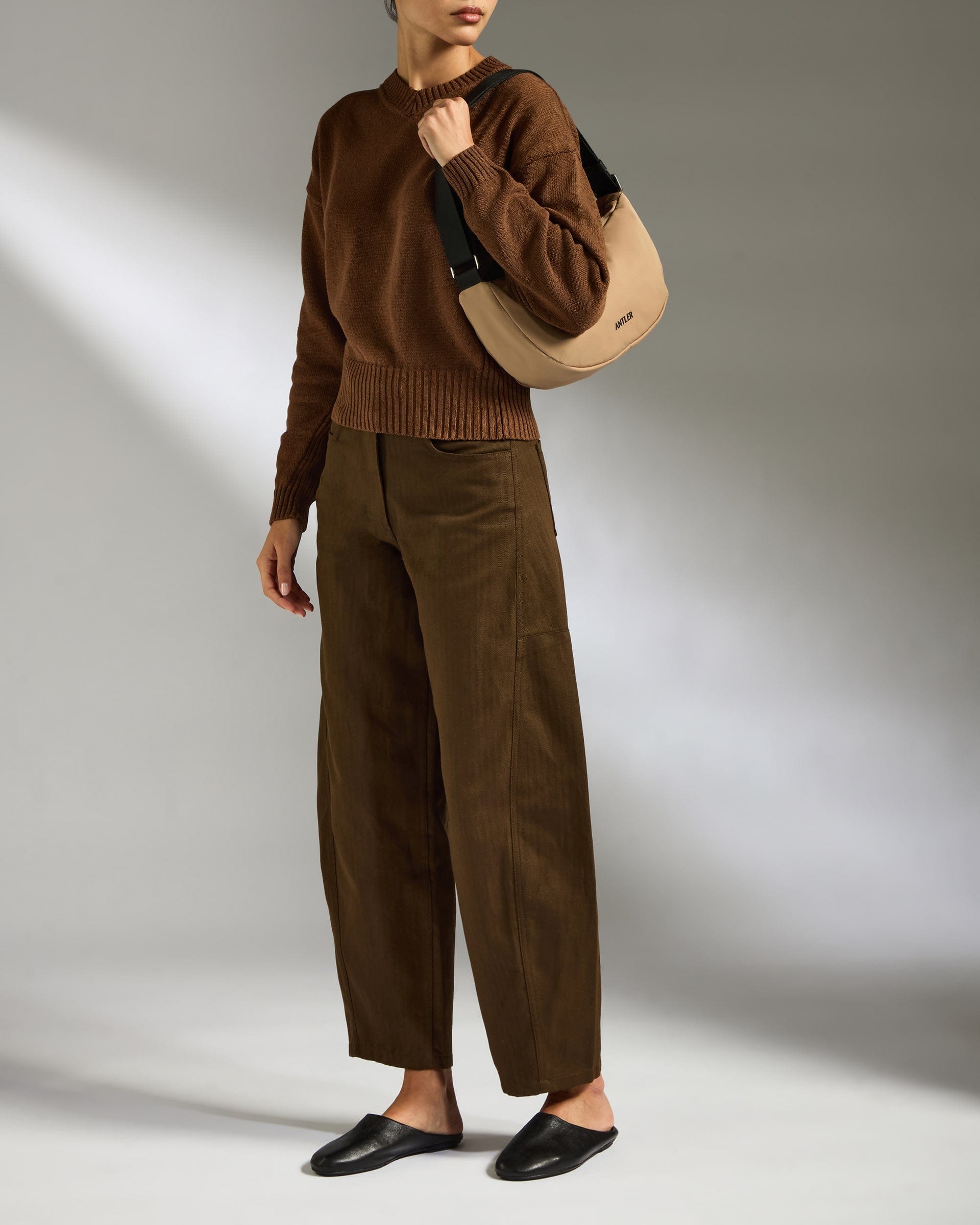 Antler Luggage -  Icon Slingbag in Sand - Cross Body Bag Icon Slingbag in Beige | Crossbody Travel Bag & Accessories