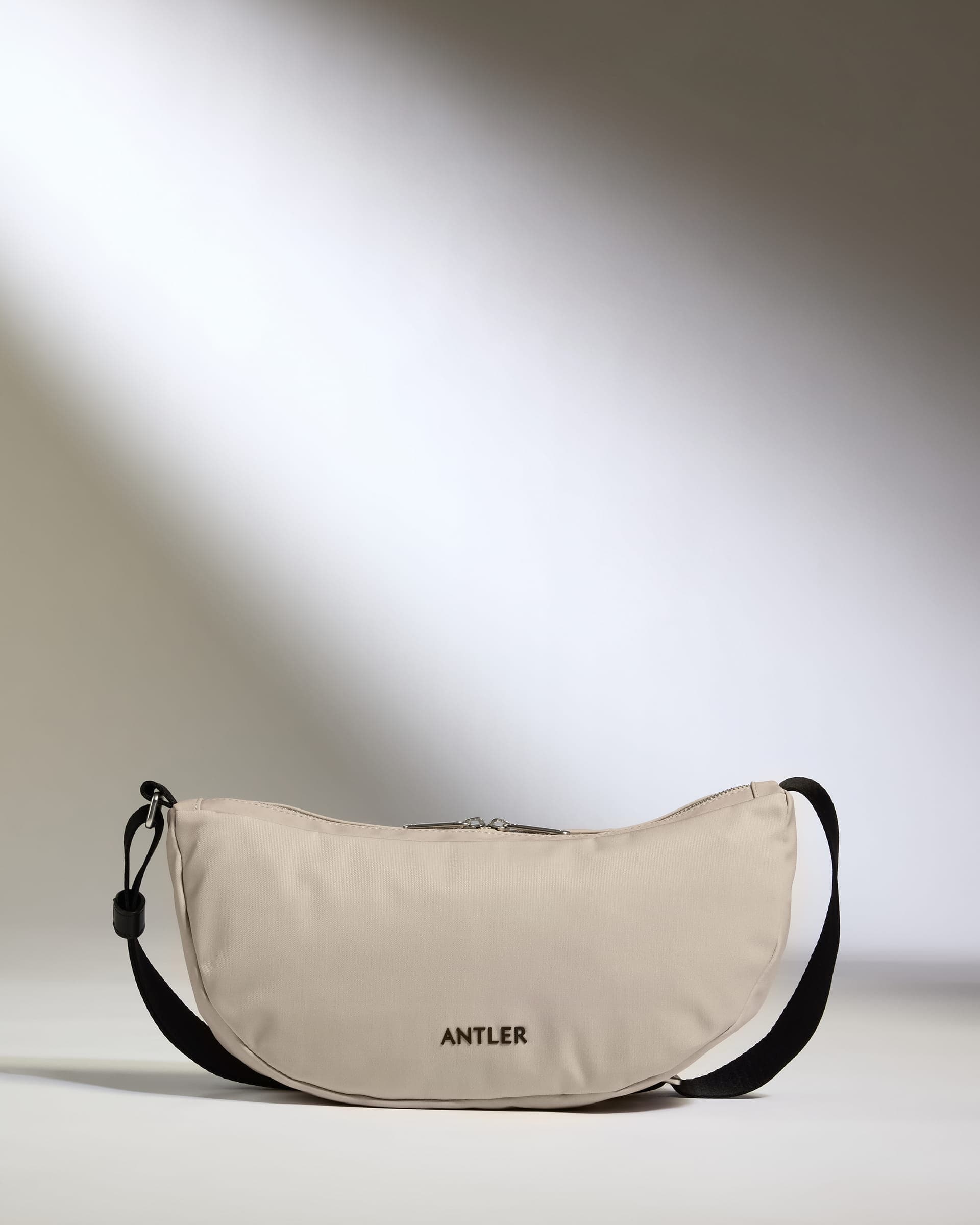 Antler Luggage -  Icon Slingbag in Taupe - Cross Body Bag Icon Slingbag Beige | Crossbody Travel Bag & Accessories