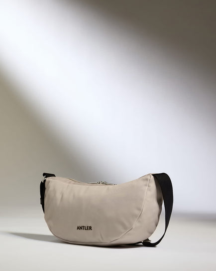Antler Luggage -  Icon Slingbag in Taupe - Cross Body Bag Icon Slingbag Beige | Crossbody Travel Bag & Accessories