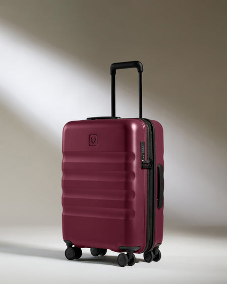 Antler Luggage -  Icon Stripe Cabin in Heather Purple - Hard Suitcase Icon Stripe Cabin in Purple | Lightweight & Hard Shell Suitcase | Cabin Bag
