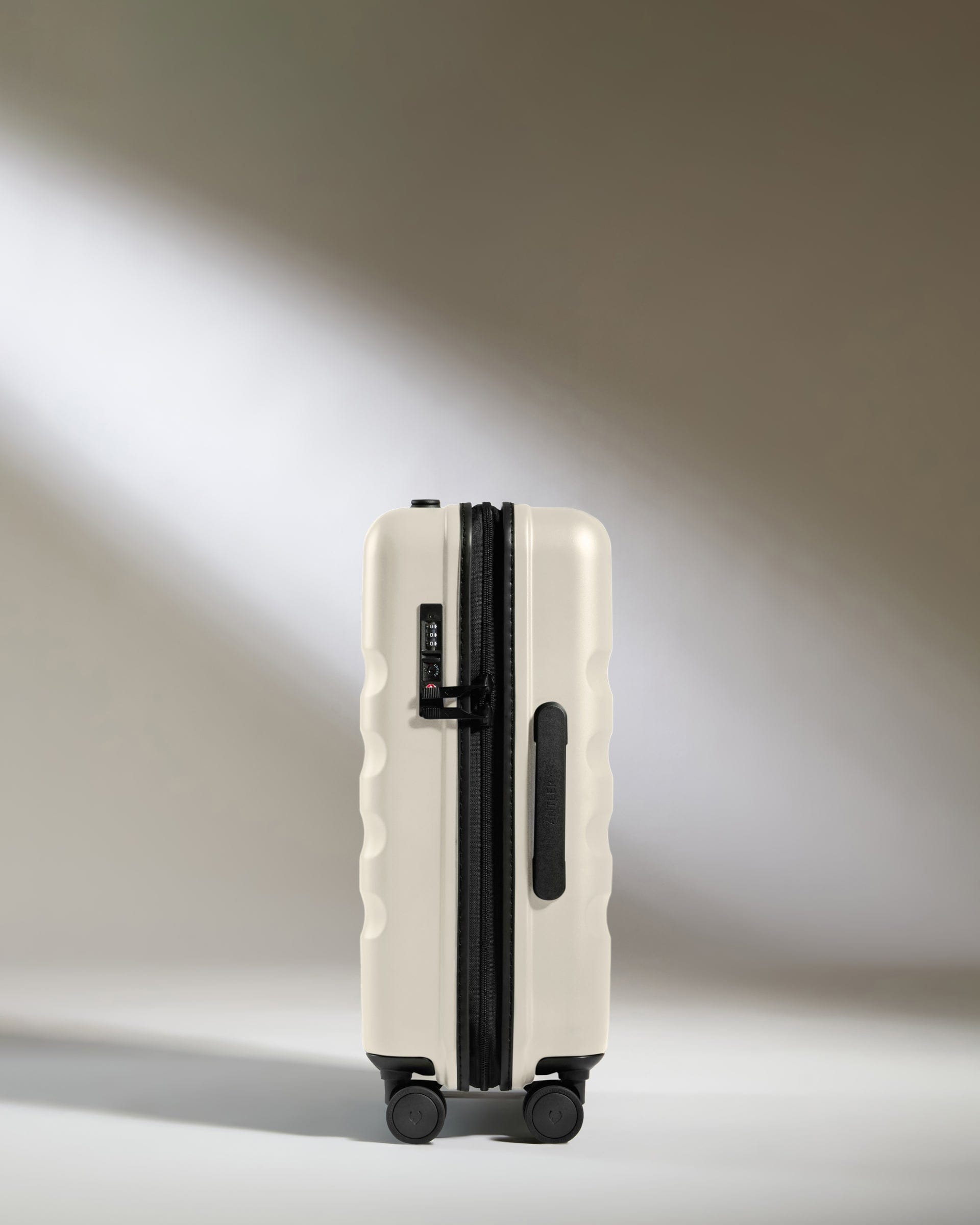 Antler Luggage -  Icon Stripe Cabin in Taupe - Hard Suitcase Icon Stripe Cabin in Taupe | Lightweight & Hard Shell Suitcase | Cabin Bag