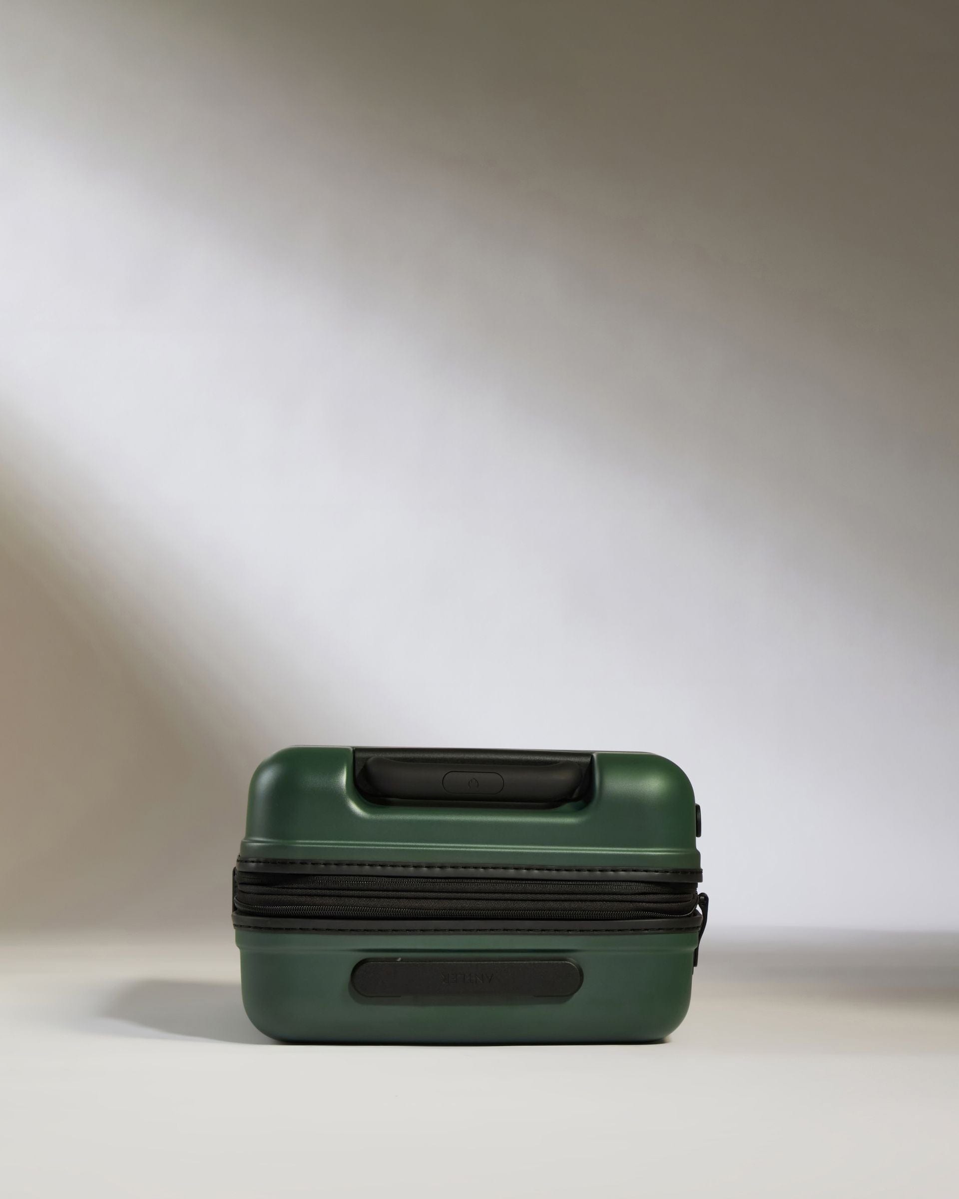 Antler Luggage -  Icon Stripe Cabin with Expander in Antler Green - Hard Suitcase Icon Stripe Cabin with Expander in Green | Lightweight & Hard Shell Suitcase