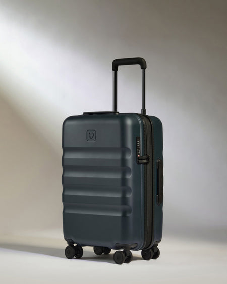 Antler Luggage -  Icon Stripe Cabin with Expander in Indigo Blue - Hard Suitcase Icon Stripe Cabin with Expander in Blue | Lightweight & Hard Shell Suitcase