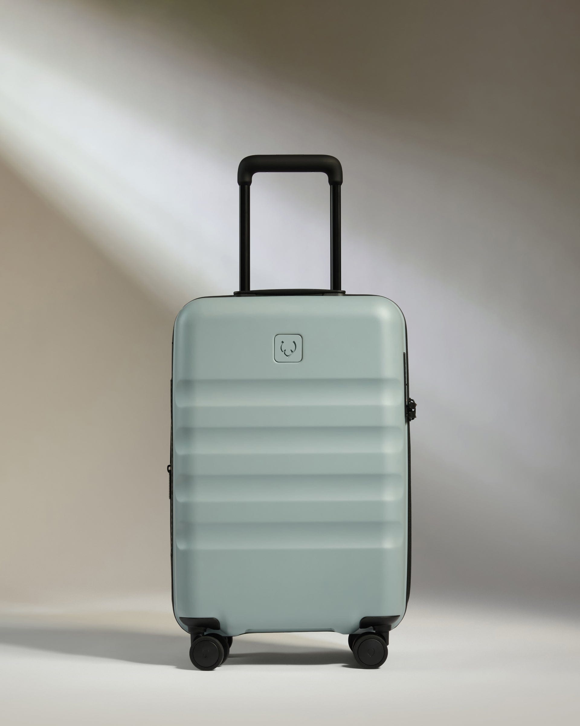 Antler Luggage -  Icon Stripe Cabin with Expander in Mist Blue - Hard Suitcase Icon Stripe Cabin with Expander in Blue | Lightweight & Hard Shell Suitcase