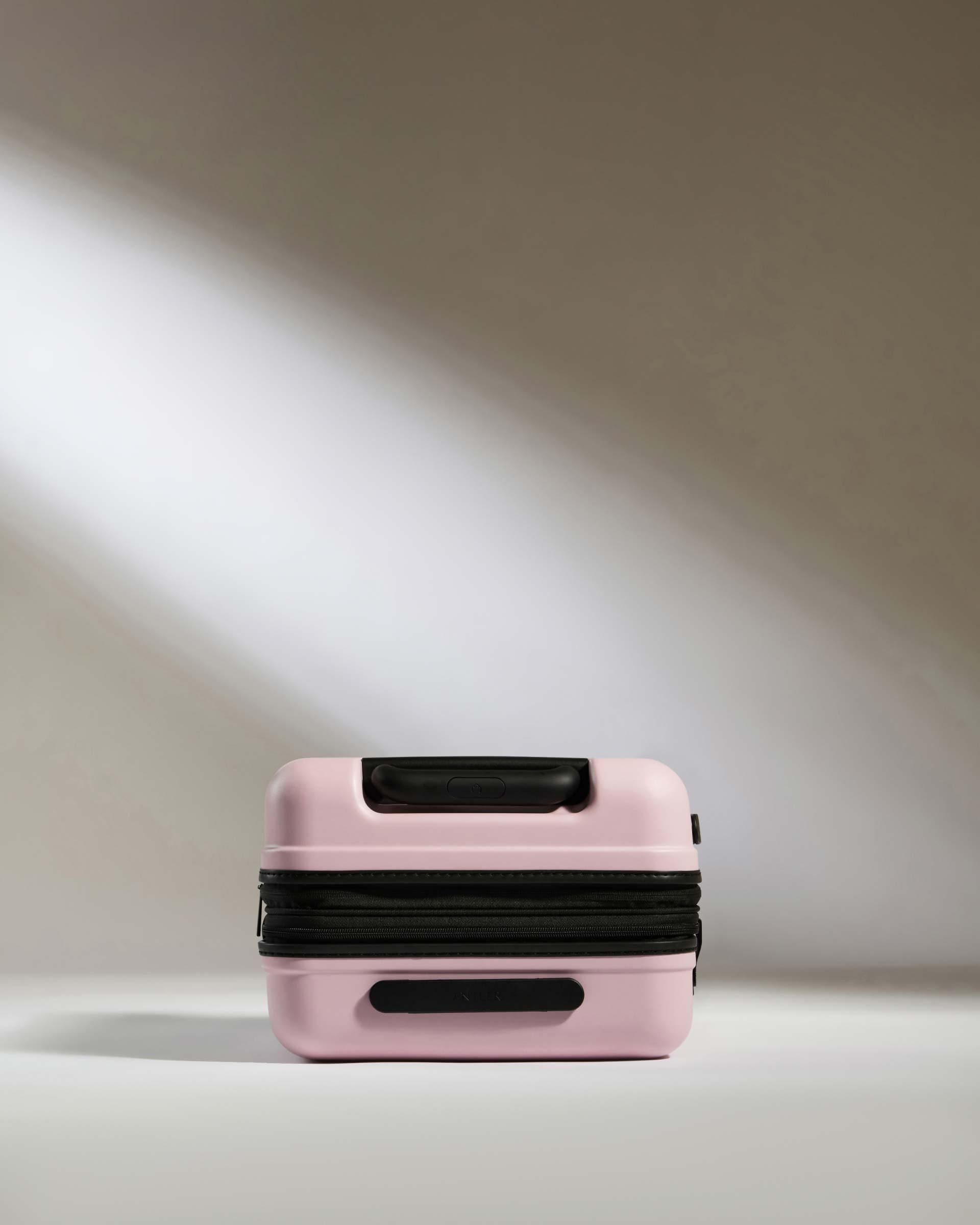 Antler Luggage -  Icon Stripe Cabin with Expander in Moorland Pink - Hard Suitcase Icon Stripe Cabin with Expander in Pink | Lightweight & Hard Shell Suitcase