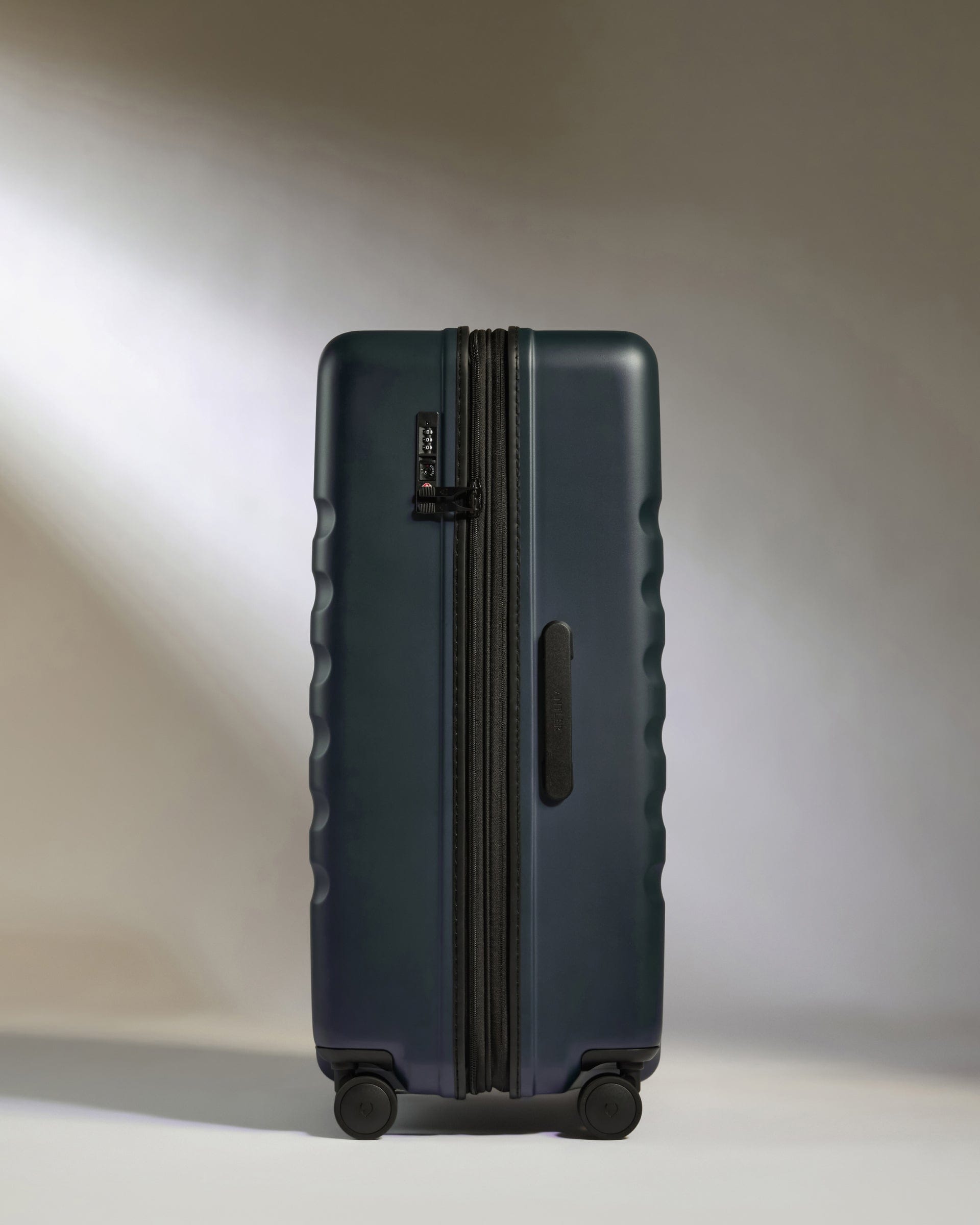 Antler Luggage -  Icon Stripe Large in Indigo Blue - Hard Suitcase Icon Stripe Large Suitcase in Blue | Lightweight & Hard Shell Suitcase