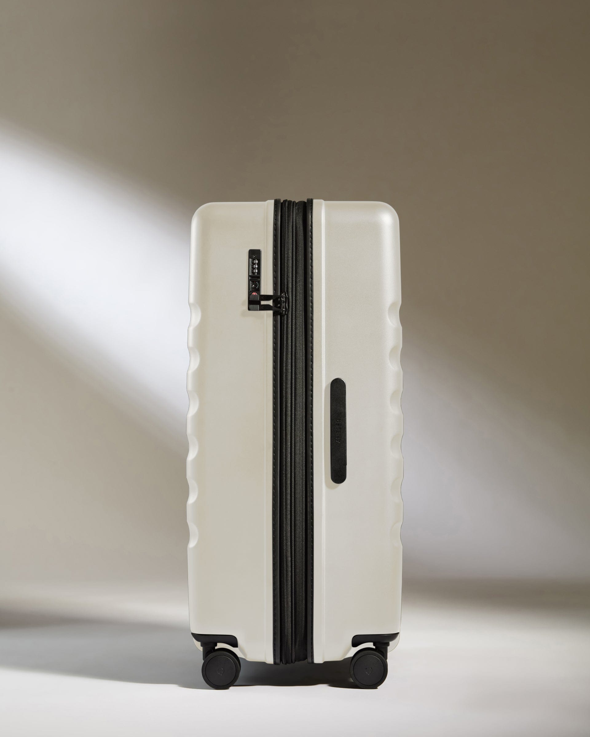 Antler Luggage -  Icon Stripe Large in Taupe - Hard Suitcase Icon Stripe Large Suitcase in Taupe | Lightweight & Hard Shell Suitcase