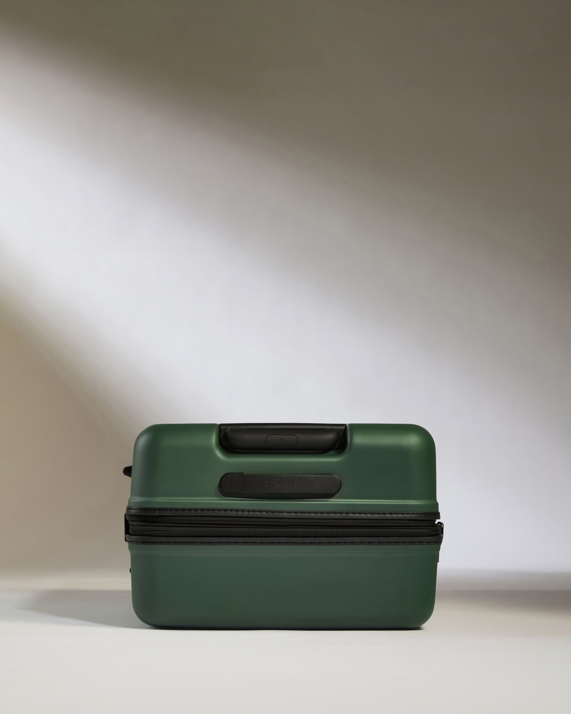 Antler Luggage -  Icon Stripe Medium in Antler Green - Hard Suitcase Icon Stripe Medium Suitcase in Green | Lightweight & Hard Shell Suitcase