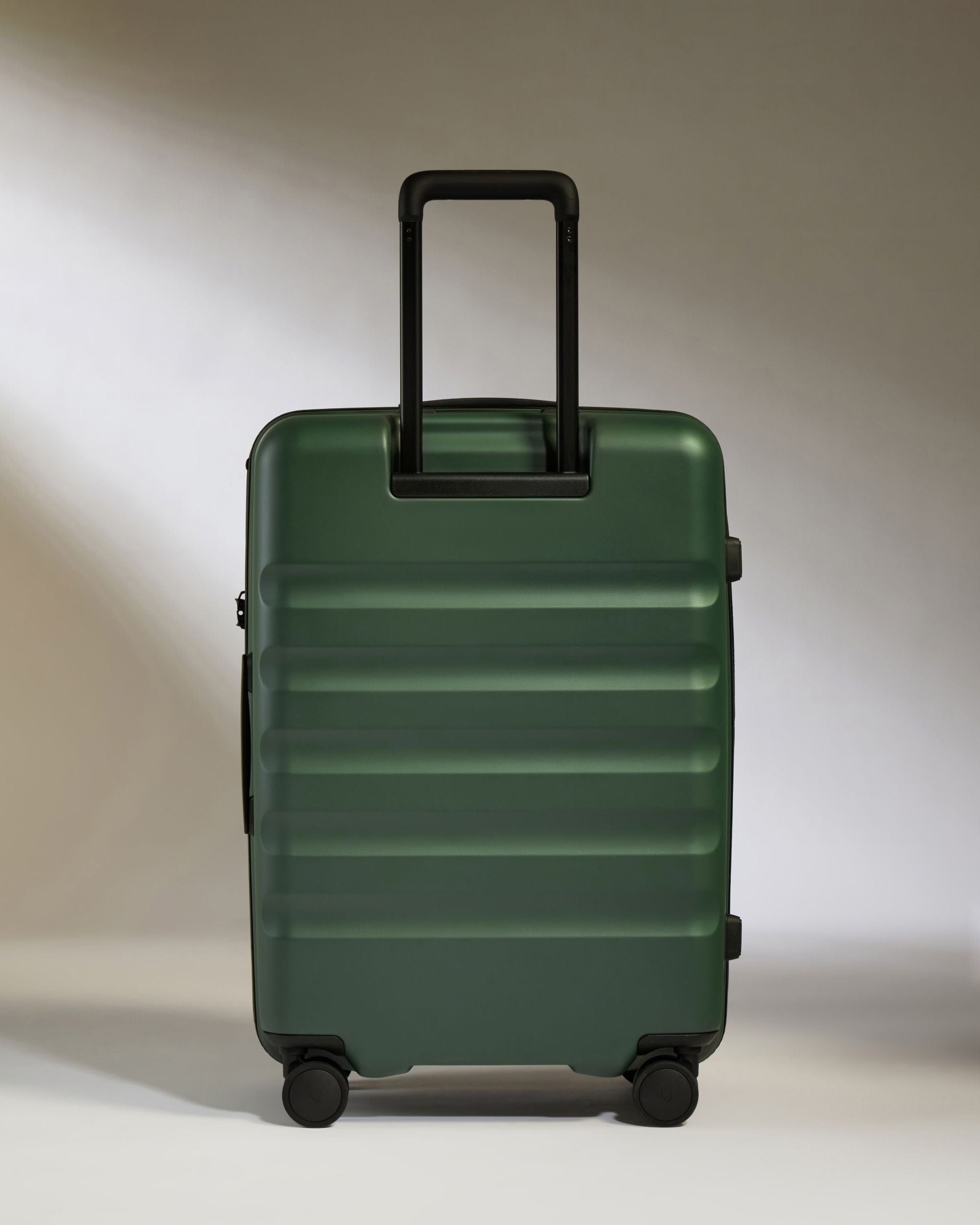 Antler Luggage -  Icon Stripe Medium in Antler Green - Hard Suitcase Icon Stripe Medium Suitcase in Green | Lightweight & Hard Shell Suitcase