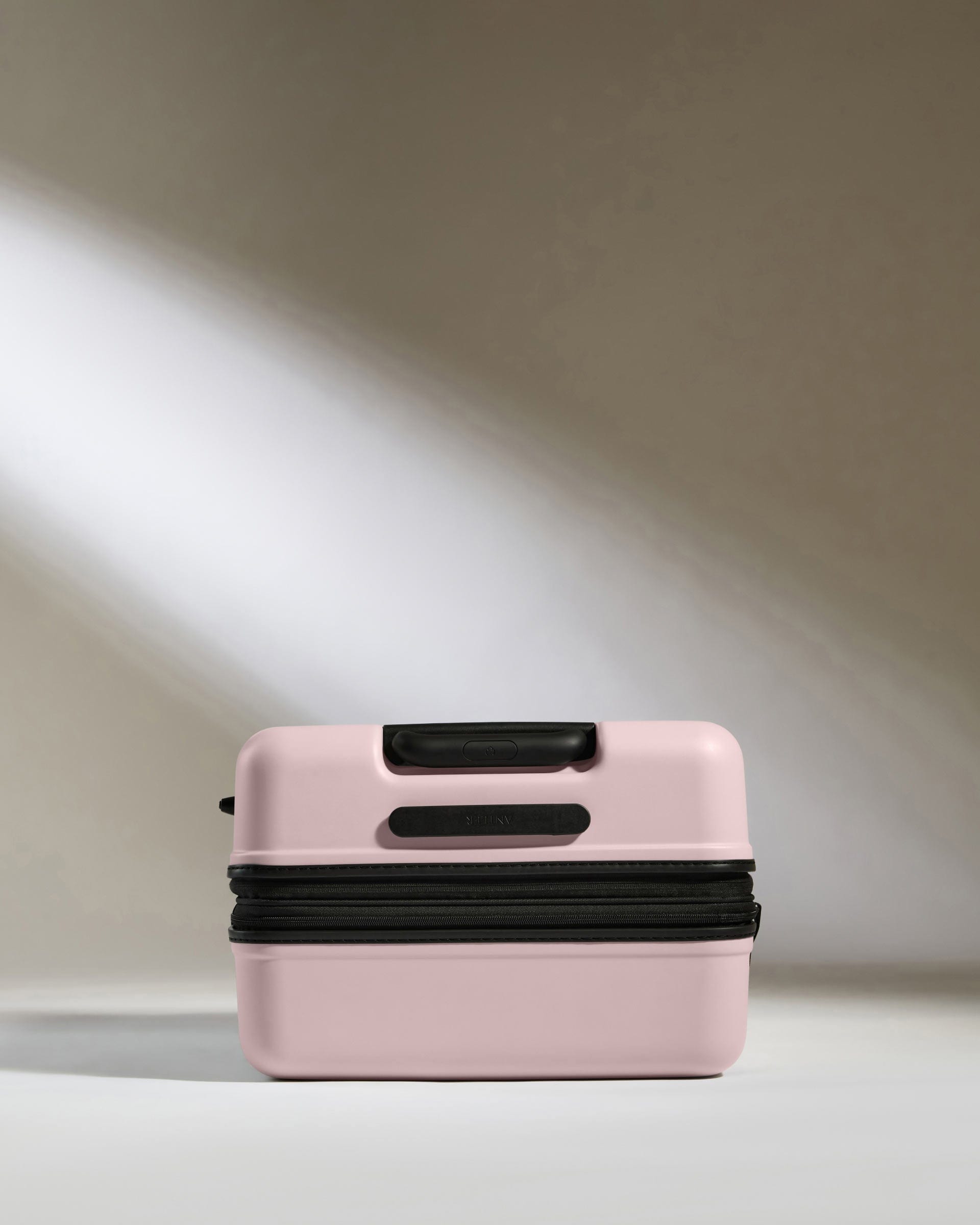 Antler Luggage -  Icon Stripe Medium in Moorland Pink - Hard Suitcase Icon Stripe Medium Suitcase in Pink | Lightweight & Hard Shell Suitcase