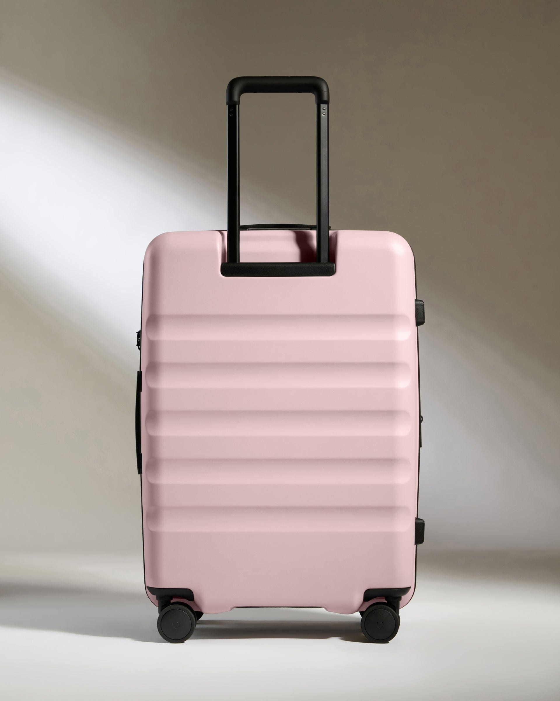 Antler Luggage -  Icon Stripe Medium in Moorland Pink - Hard Suitcase Icon Stripe Medium Suitcase in Pink | Lightweight & Hard Shell Suitcase