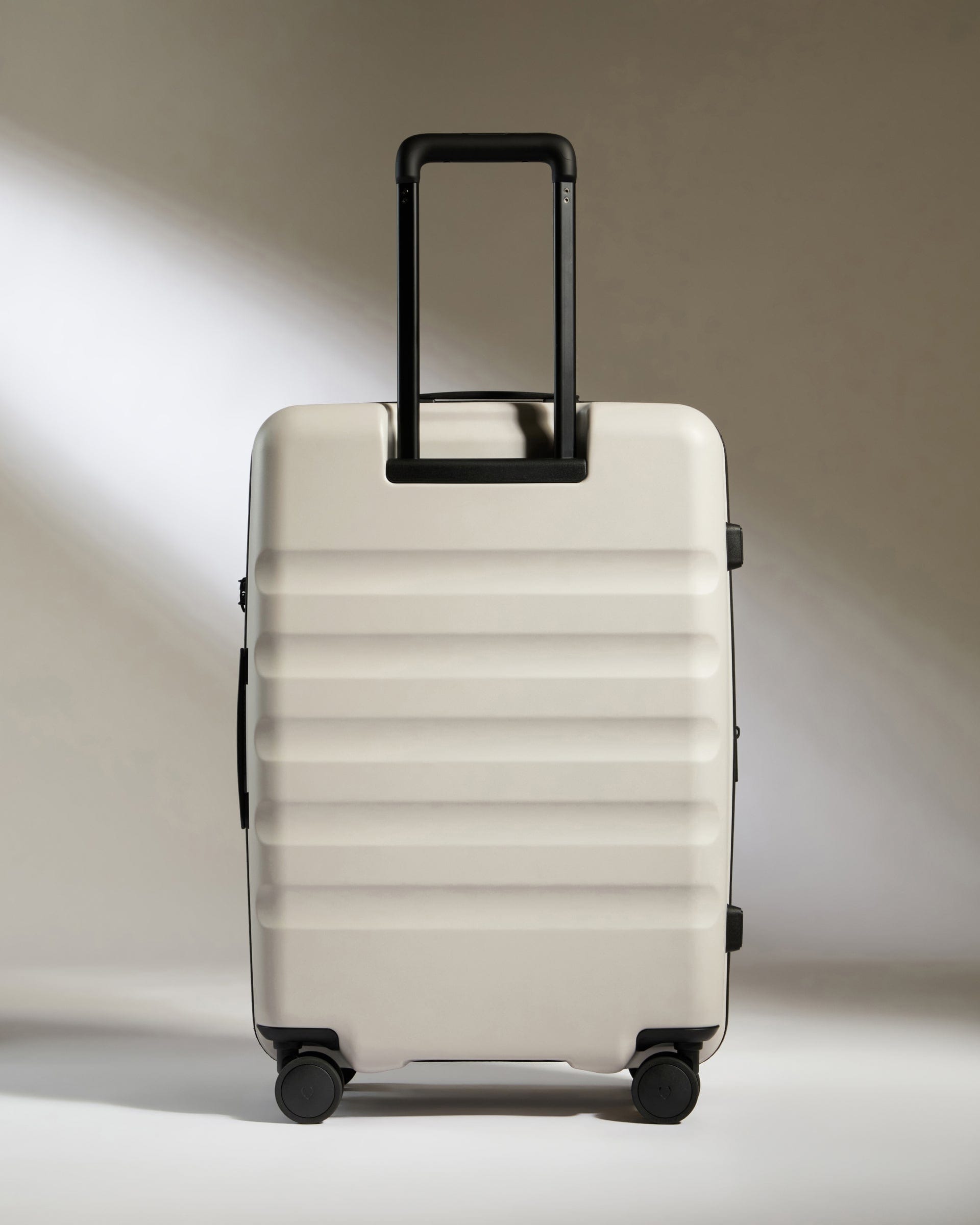 Antler Luggage -  Icon Stripe Medium in Taupe - Hard Suitcase Icon Stripe Medium Suitcase in Taupe | Lightweight & Hard Shell Suitcase