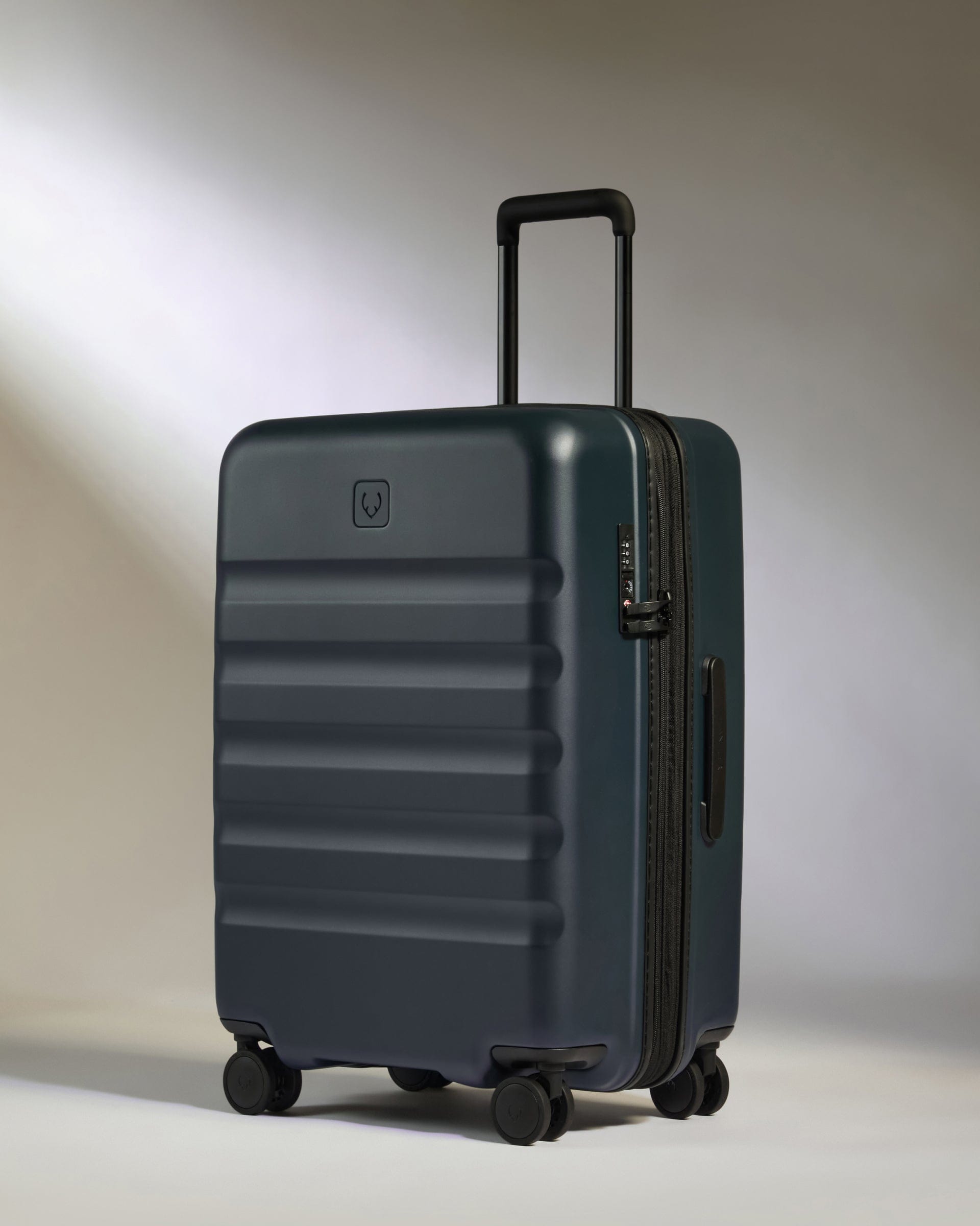 Antler Luggage -  Icon Stripe Set in Indigo Blue - Hard Suitcase Icon Stripe Set in Blue | Lightweight & Hard Shell Suitcase