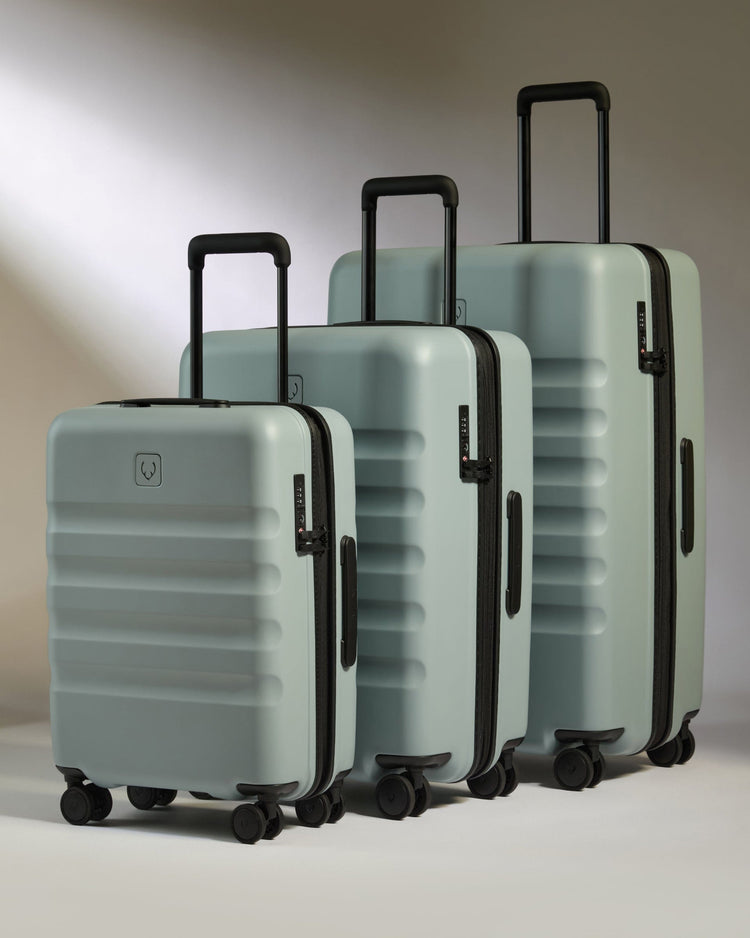Antler Luggage -  Icon Stripe Set in Mist Blue - Hard Suitcase Icon Stripe Set in Blue | Lightweight & Hard Shell Suitcase
