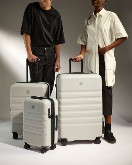 Antler Luggage -  Icon Stripe Set in Taupe - Hard Suitcase Icon Stripe Set in Taupe | Lightweight & Hard Shell Suitcase