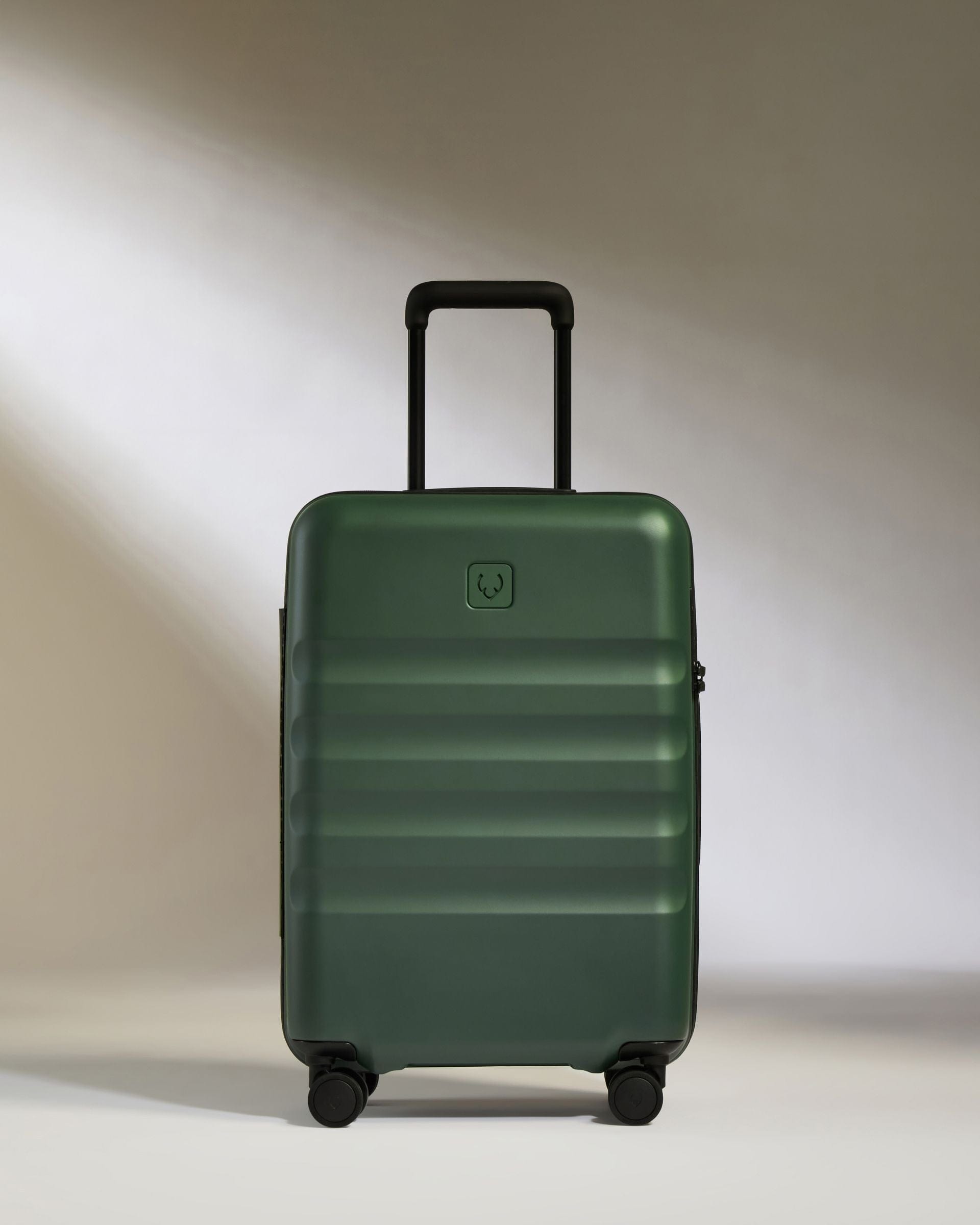 Antler Luggage -  Icon Stripe Set with Biggest Cabin in Antler Green - Hard Suitcase Icon Stripe Set with Biggest Cabin in Green | Lightweight & Hard Shell Suitcase