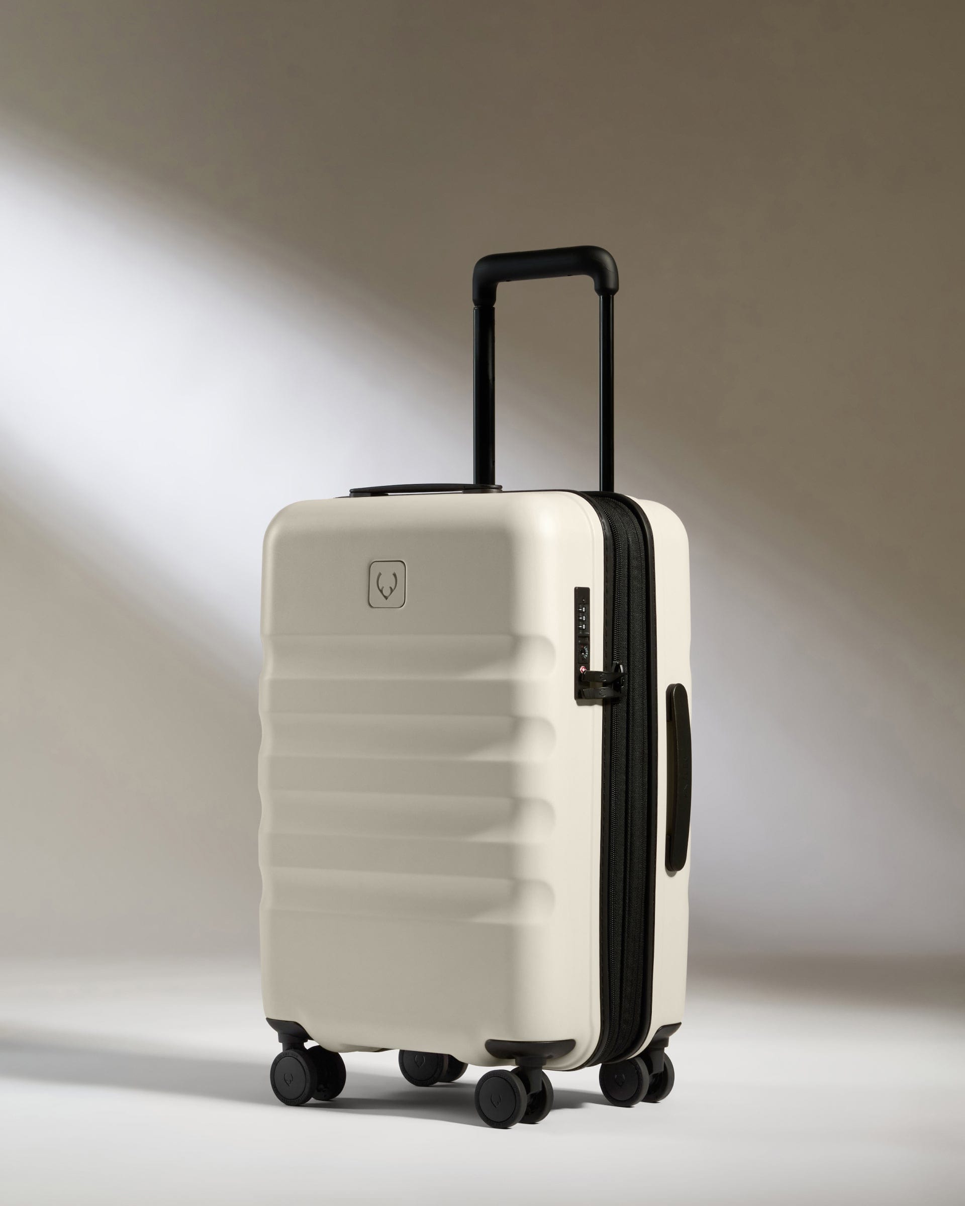Antler Luggage -  Icon Stripe Set with Expander Cabin in Taupe - Hard Suitcase Icon Stripe Set with Expander Cabin in Taupe | Lightweight & Hard Shell Suitcase