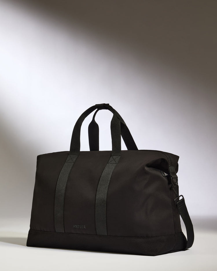 Antler Luggage -  Icon Weekender Bag in Black - Weekender Icon Weekender Bag in Black | Travel & Lifestyle Holdall Duffel Bags 