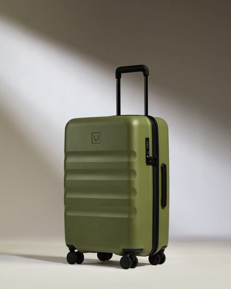 Antler Luggage -  Large Cabin Suitcase in Fern Green - Icon Stripe - Hard Suitcase Icon Stripe Biggest Cabin in Green | Lightweight & Hard Shell Suitcase