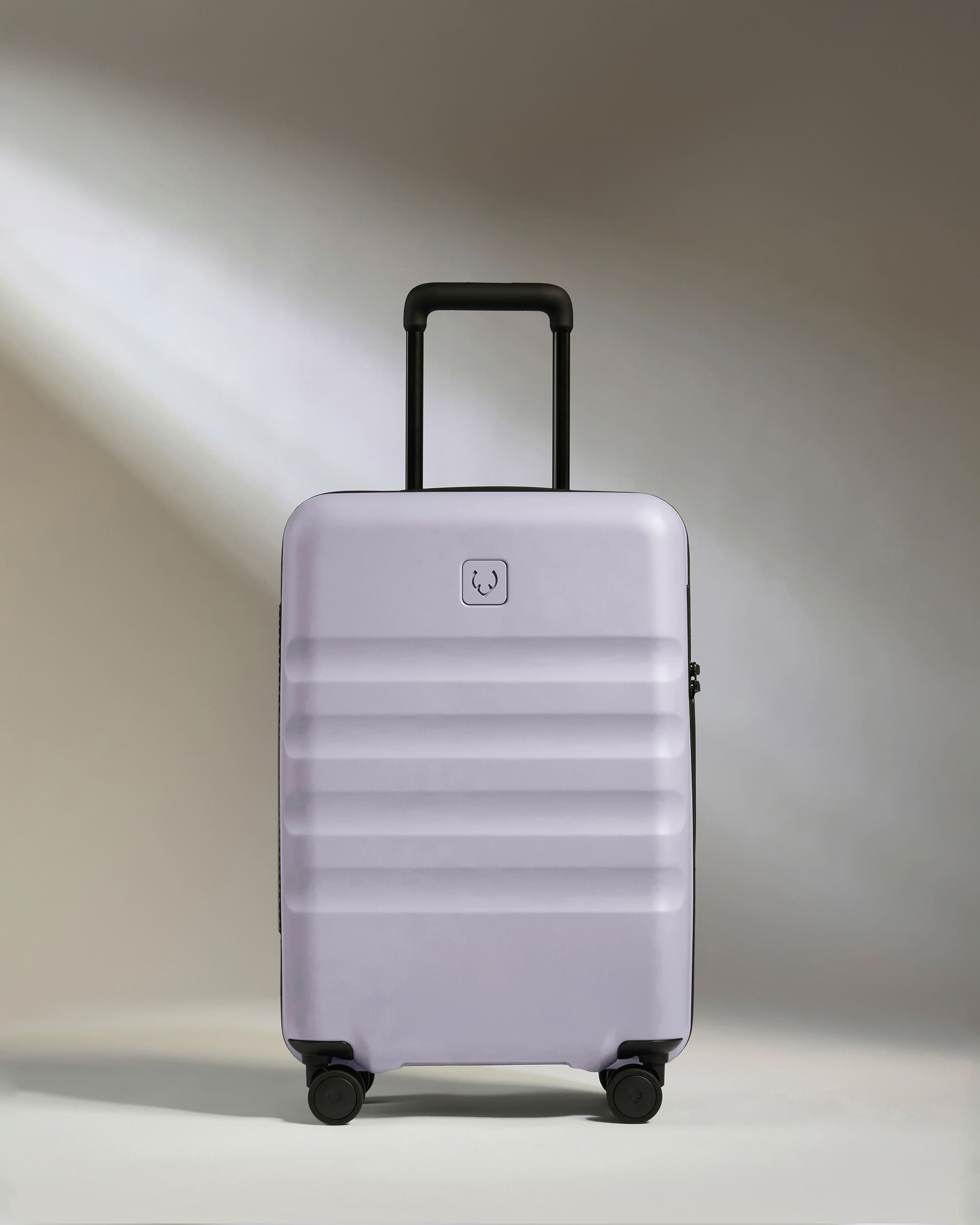 Antler Luggage -  Large Cabin Suitcase in Meadow Purple - Icon Stripe - Hard Suitcase - Large Cabin Icon Stripe Large Cabin in Light Purple | Lightweight & Hard Shell Suitcase