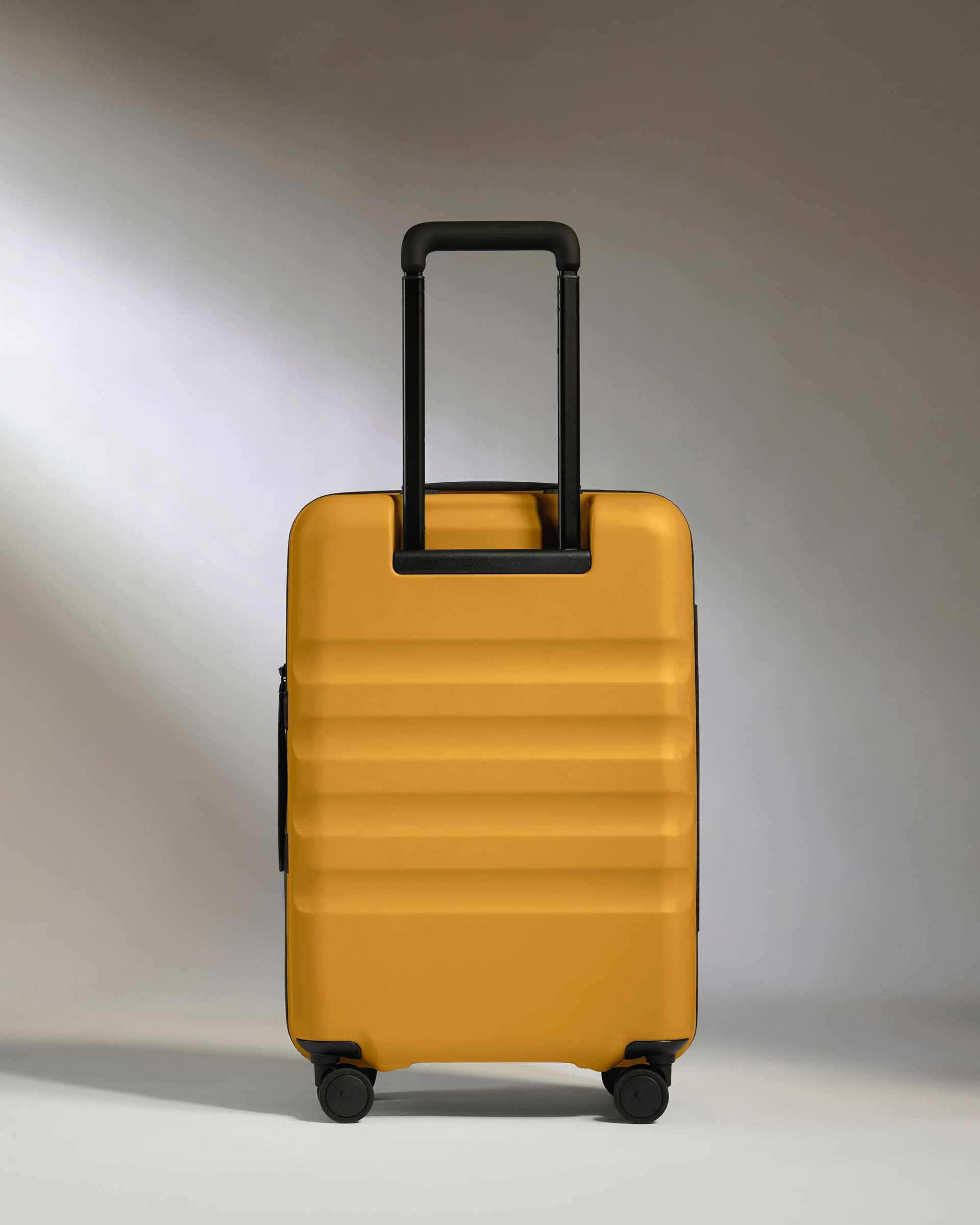 Antler Luggage -  Large Cabin Suitcase in Mustard Yellow - Icon Stripe - Hard Suitcase - Large Cabin Icon Stripe Large Cabin in Dark Yellow | Lightweight & Hard Shell Suitcase