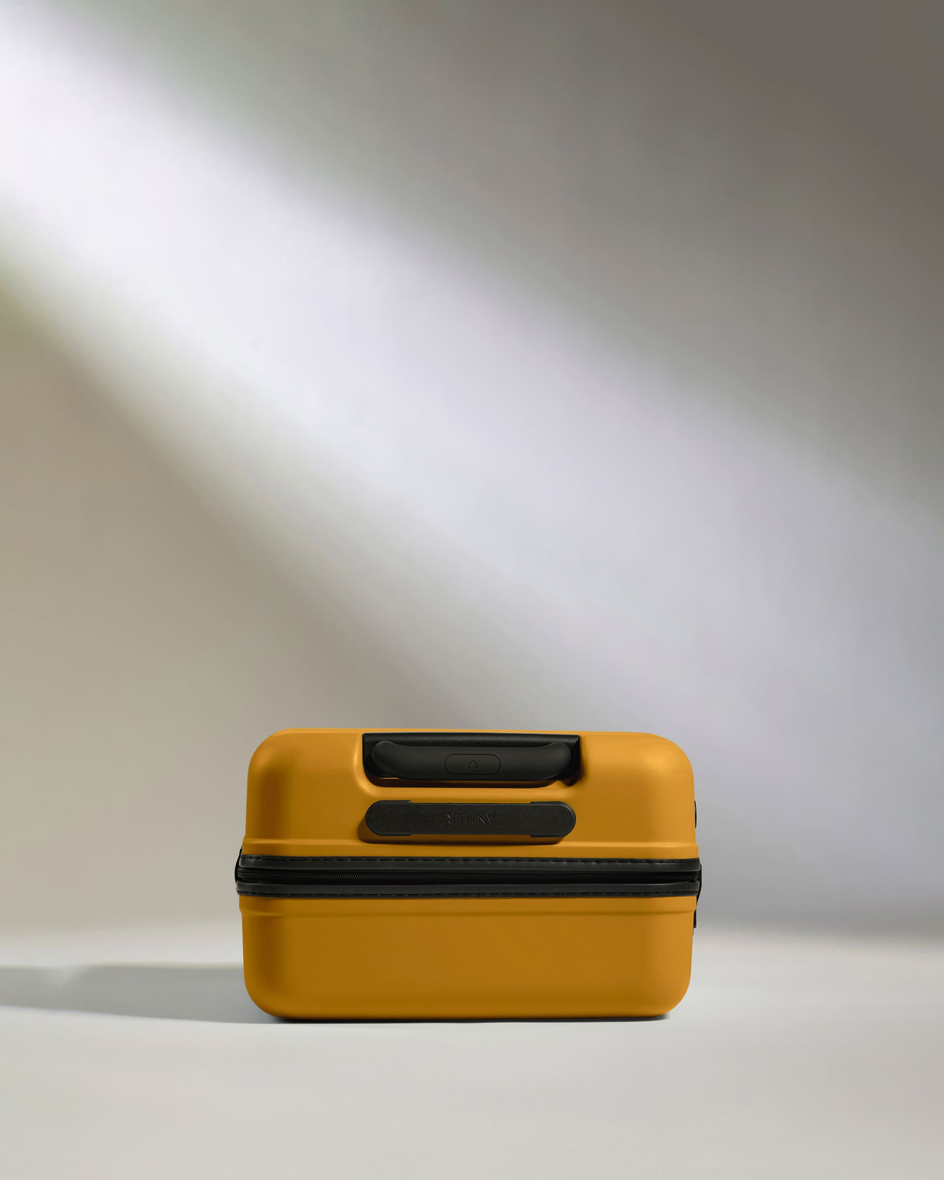 Antler Luggage -  Large Cabin Suitcase in Mustard Yellow - Icon Stripe - Hard Suitcase - Large Cabin Icon Stripe Large Cabin in Dark Yellow | Lightweight & Hard Shell Suitcase