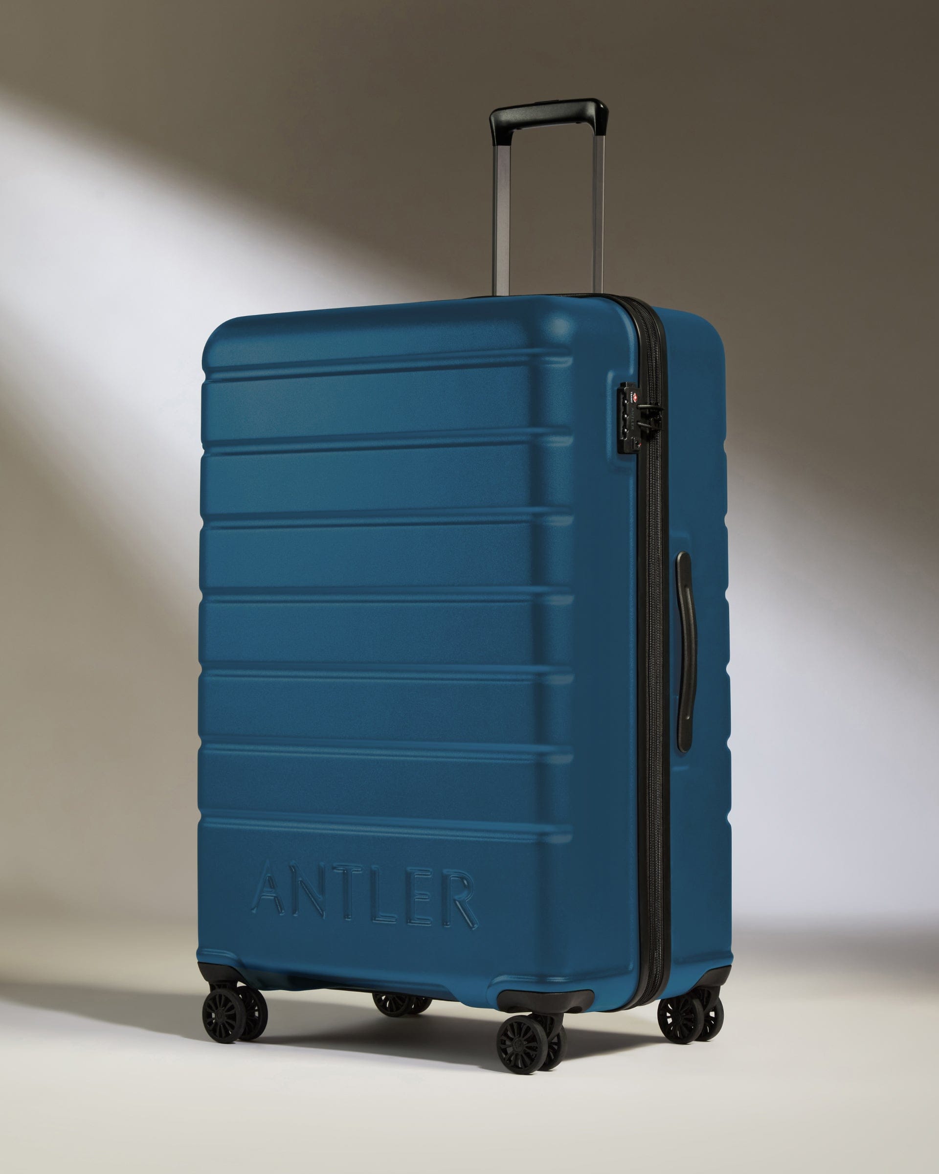 Antler Luggage -  Large Suitcase in Bold Blue - Logo - Hard Suitcase - Large Large Suitcase Bold Blue - Logo | Lightweight Hard Shell Luggage