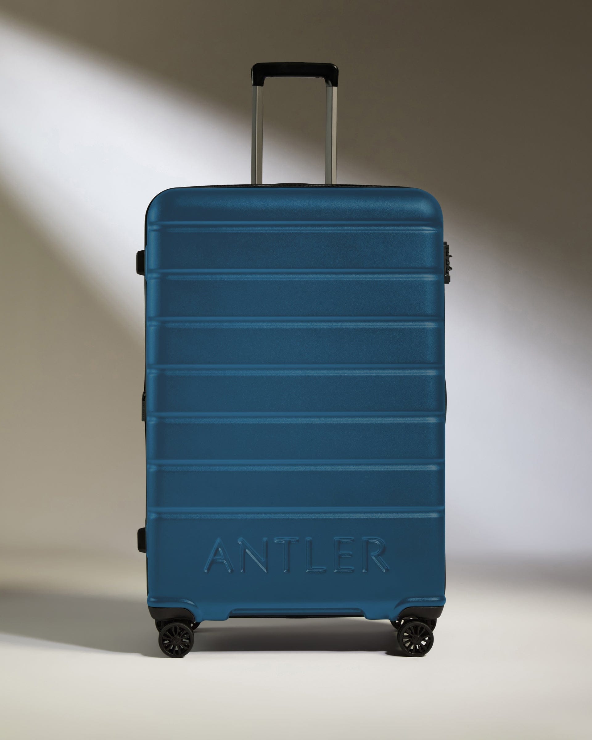Antler Luggage -  Large Suitcase in Bold Blue - Logo - Hard Suitcase - Large Large Suitcase Bold Blue - Logo | Lightweight Hard Shell Luggage
