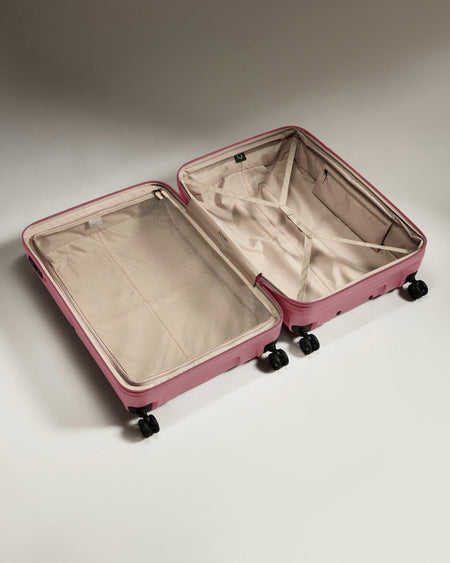 Antler Luggage -  Large Suitcase in Clay Pink - Single Stripe - Hard Suitcase - Large Large Suitcase in Pink - Single Stripe | Checked Luggage & Large Suitcases