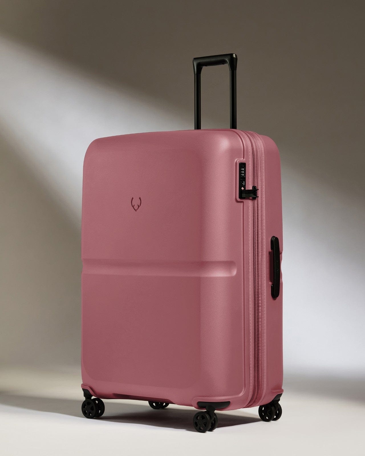 Antler Luggage -  Large Suitcase in Clay Pink - Single Stripe - Hard Suitcase - Large Large Suitcase in Pink - Single Stripe | Checked Luggage & Large Suitcases