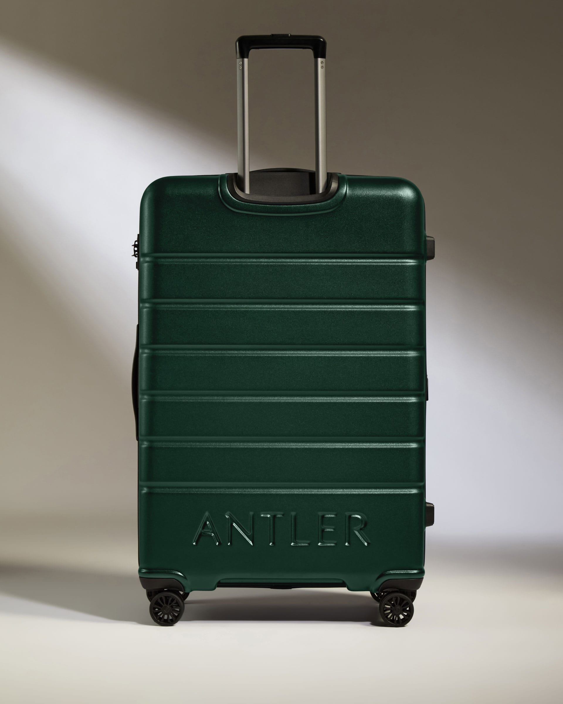 Antler Luggage -  Large Suitcase in Dark Teal - Logo - Hard Suitcase - Large Large Suitcase Dark Teal - Logo | Lightweight Hard Shell Luggage