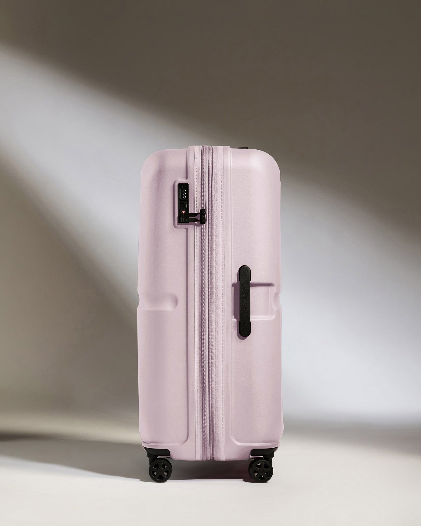 Antler Luggage -  Large Suitcase in Dusk Pink - Single Stripe - Hard Suitcase - Large Large Suitcase in Light Pink - Single Stripe | Checked Luggage & Large Suitcases