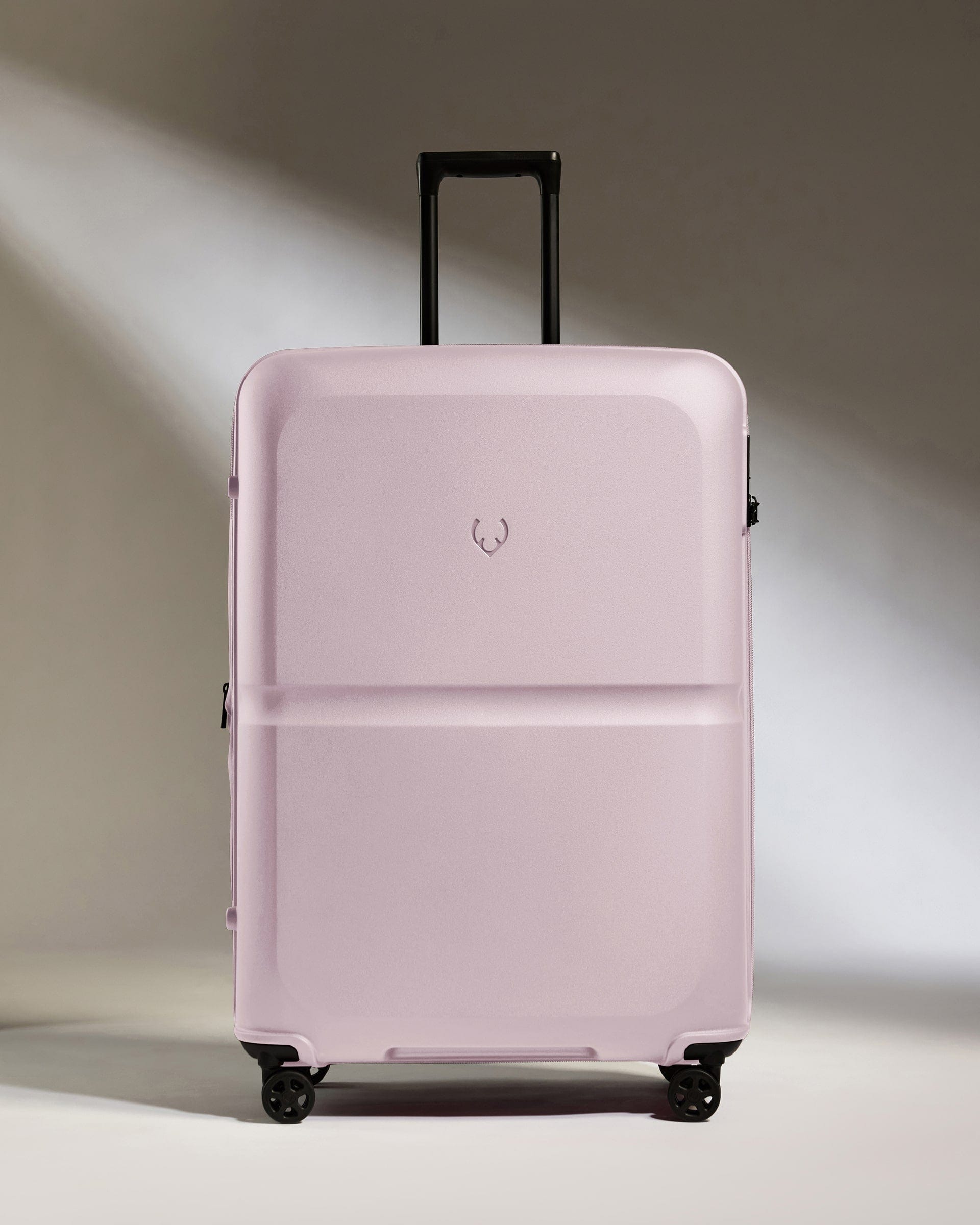 Antler Luggage -  Large Suitcase in Dusk Pink - Single Stripe - Hard Suitcase - Large Large Suitcase in Light Pink - Single Stripe | Checked Luggage & Large Suitcases