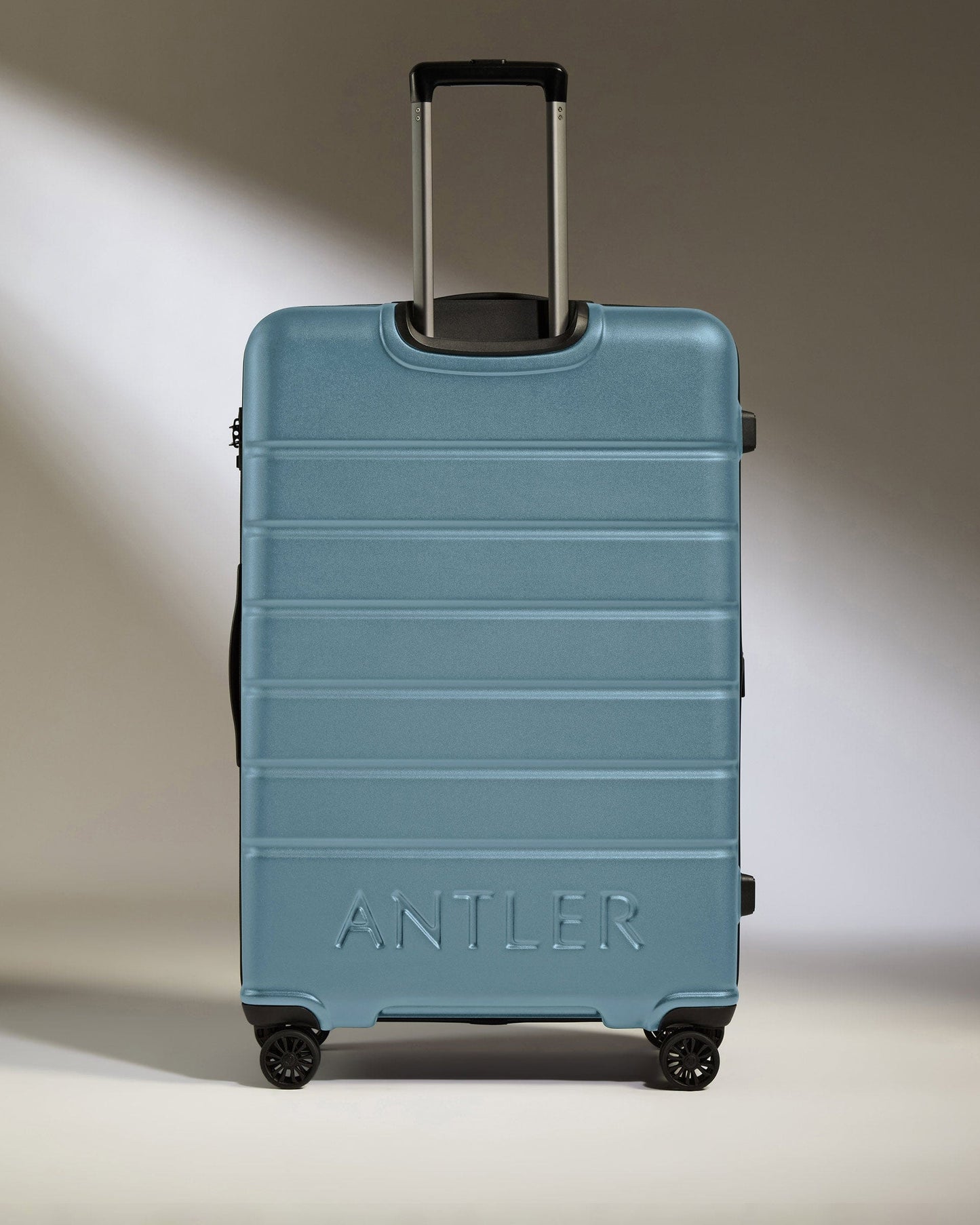 Antler Luggage -  Large Suitcase in Light Blue - Logo - Hard Suitcase - Large Large Suitcase Light Blue - Logo | Lightweight Hard Shell Luggage