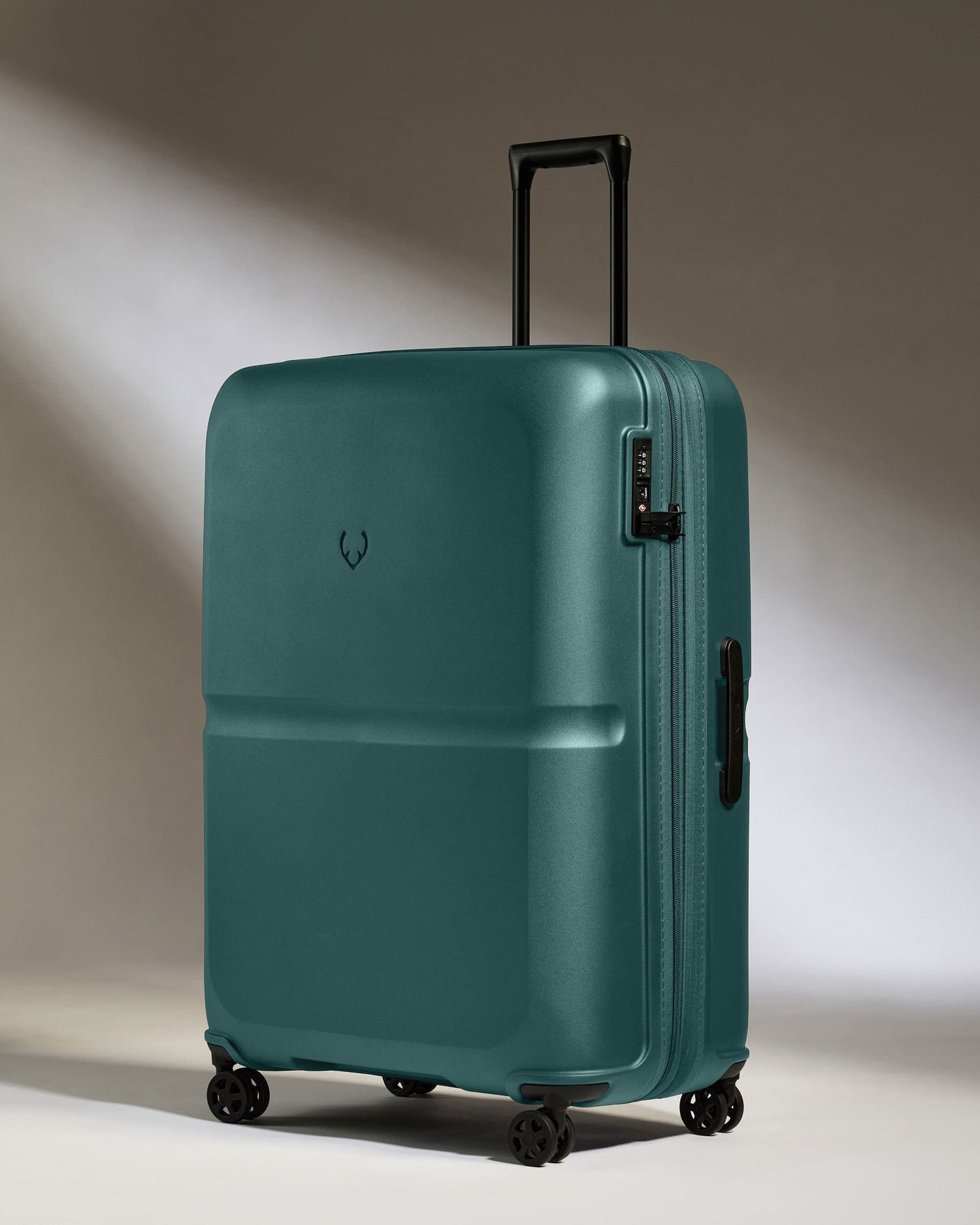 Antler Luggage -  Large Suitcase in Marsh Blue - Single Stripe - Hard Suitcase - Large Large Suitcase in Blue - Single Stripe | Checked Luggage & Large Suitcases