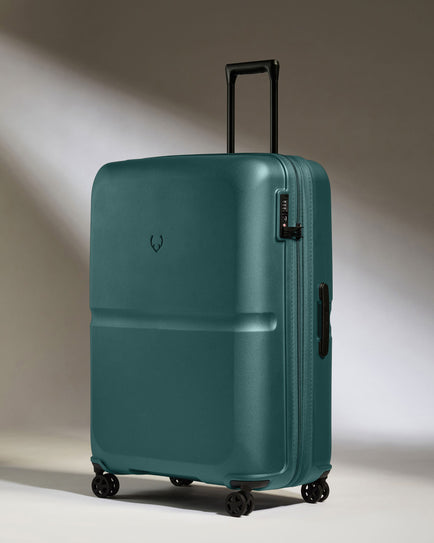 Antler Luggage -  Large Suitcase in Marsh Blue - Single Stripe - Hard Suitcase - Large Large Suitcase in Blue - Single Stripe | Checked Luggage & Large Suitcases