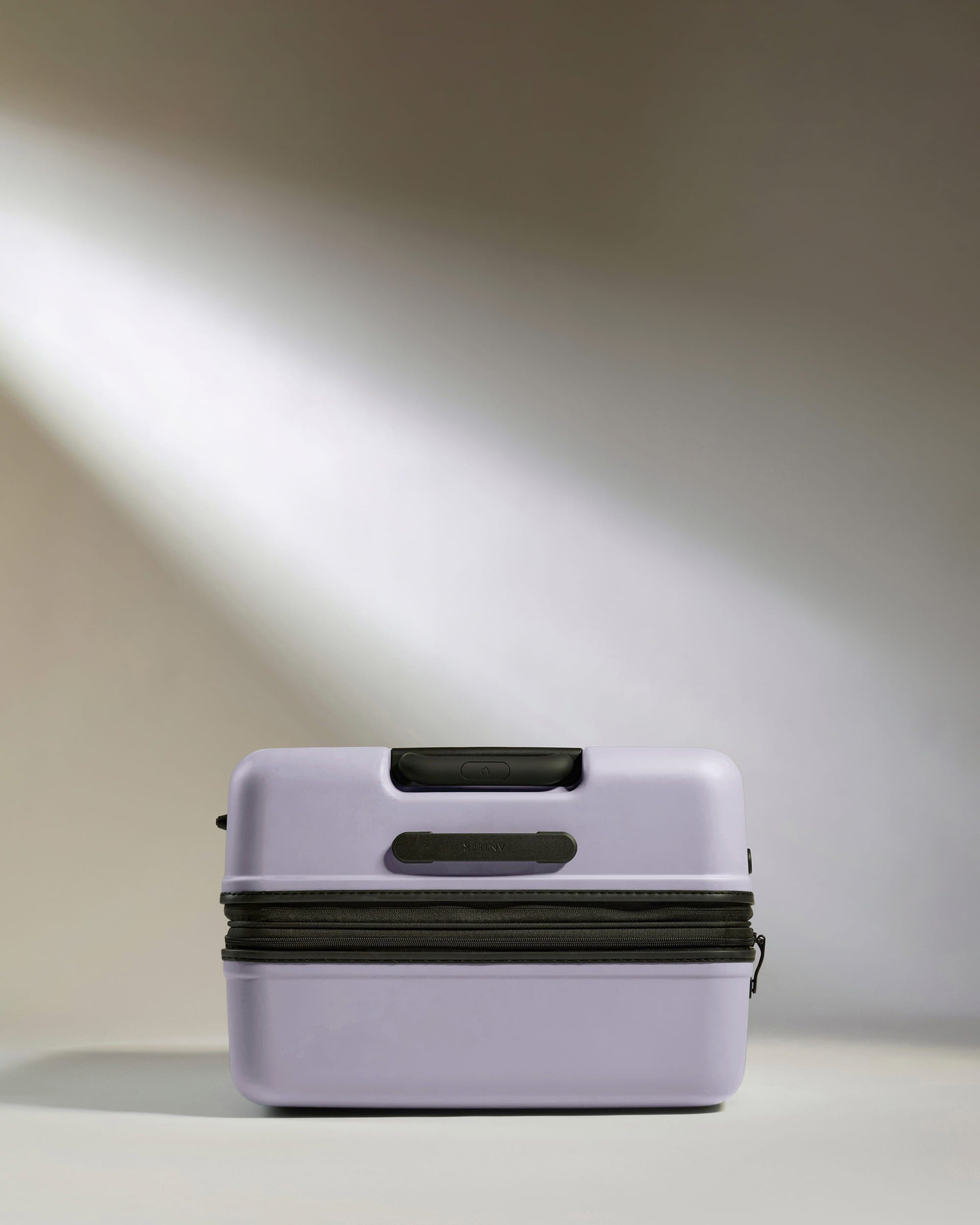 Antler Luggage -  Large Suitcase in Meadow Purple - Icon Stripe - Hard Suitcase - Large Icon Stripe Large Suitcase in Light Purple | Lightweight & Hard Shell Suitcase