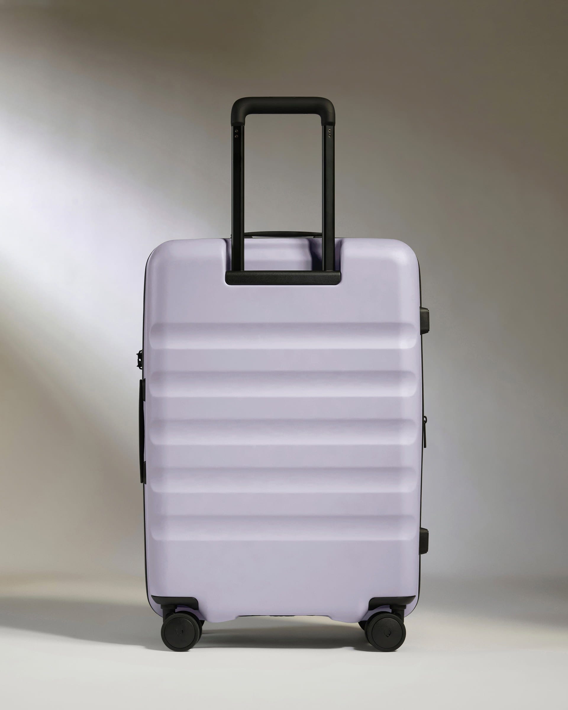 Antler Luggage -  Large Suitcase in Meadow Purple - Icon Stripe - Hard Suitcase - Large Icon Stripe Large Suitcase in Light Purple | Lightweight & Hard Shell Suitcase