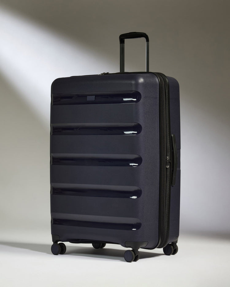 Antler Luggage -  Large Suitcase in Navy - Logo Stripe - Hard Suitcase - Large Large Suitcase Navy - Logo Stripe | Lightweight Hard Shell Luggage
