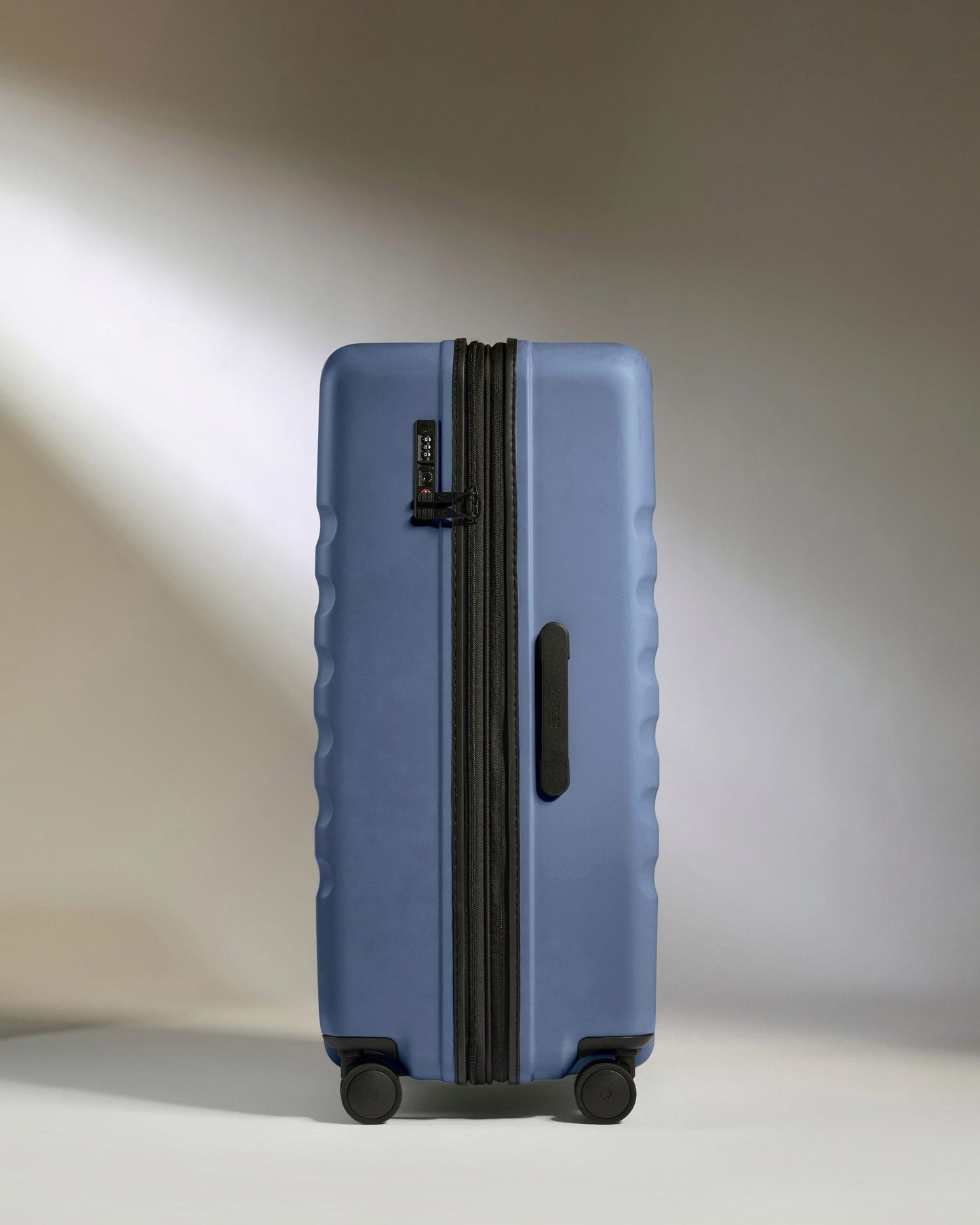 Antler Luggage -  Large Suitcase in Ocean Blue - Icon Stripe - Hard Suitcase - Large Icon Stripe Large Suitcase in Blue | Lightweight & Hard Shell Suitcase