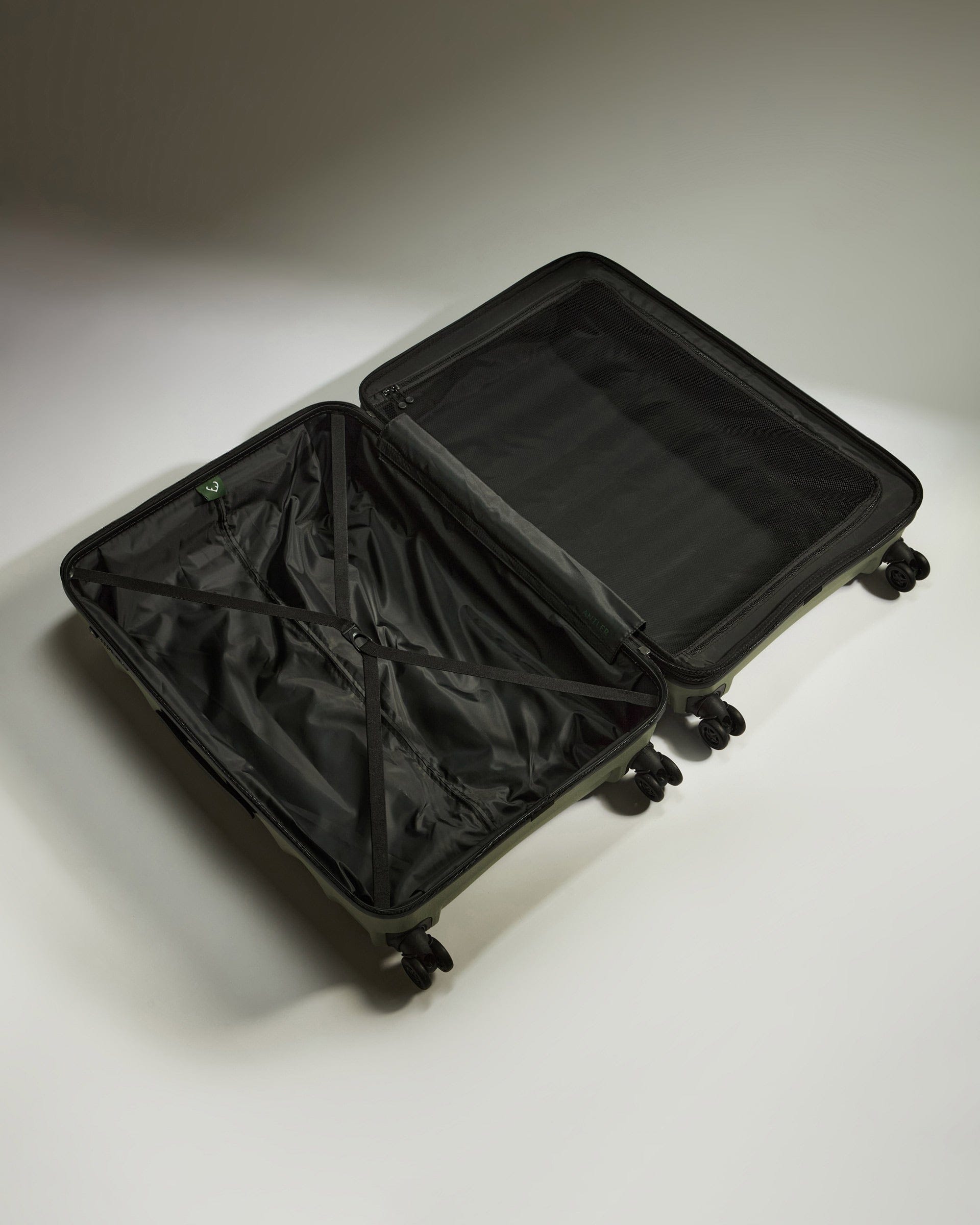 Antler Luggage -  Large Suitcase in Olive Green - Juno - Hard Suitcase Large Suitcase in Olive Green - Juno | Checked Luggage & Large Suitcases