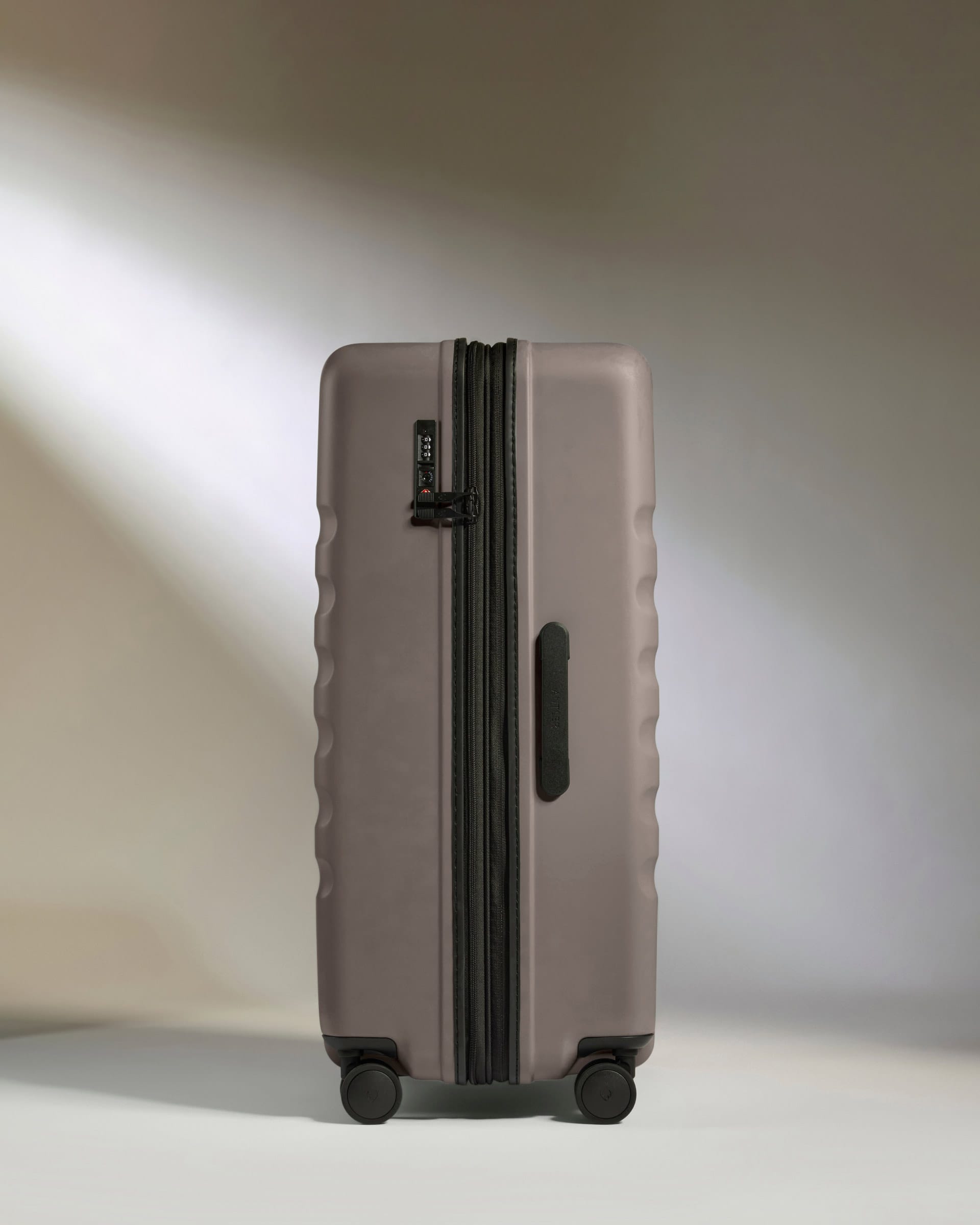 Antler Luggage -  Large Suitcase in Pebble Grey - Icon Stripe - Hard Suitcase - Large Icon Stripe Large Suitcase in Grey | Lightweight & Hard Shell Suitcase